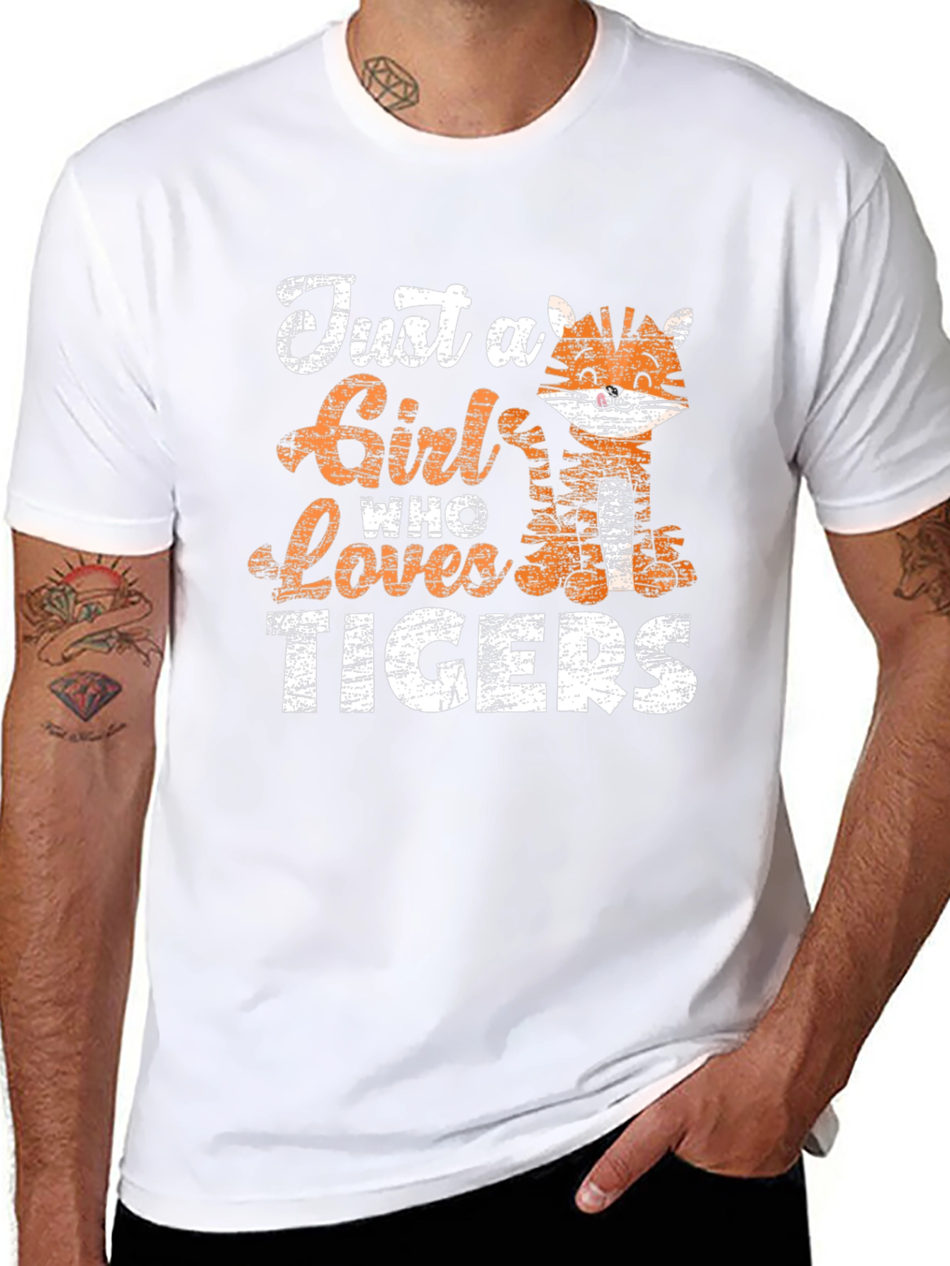 Just a Girl Who Loves Tigers Graphic Tee