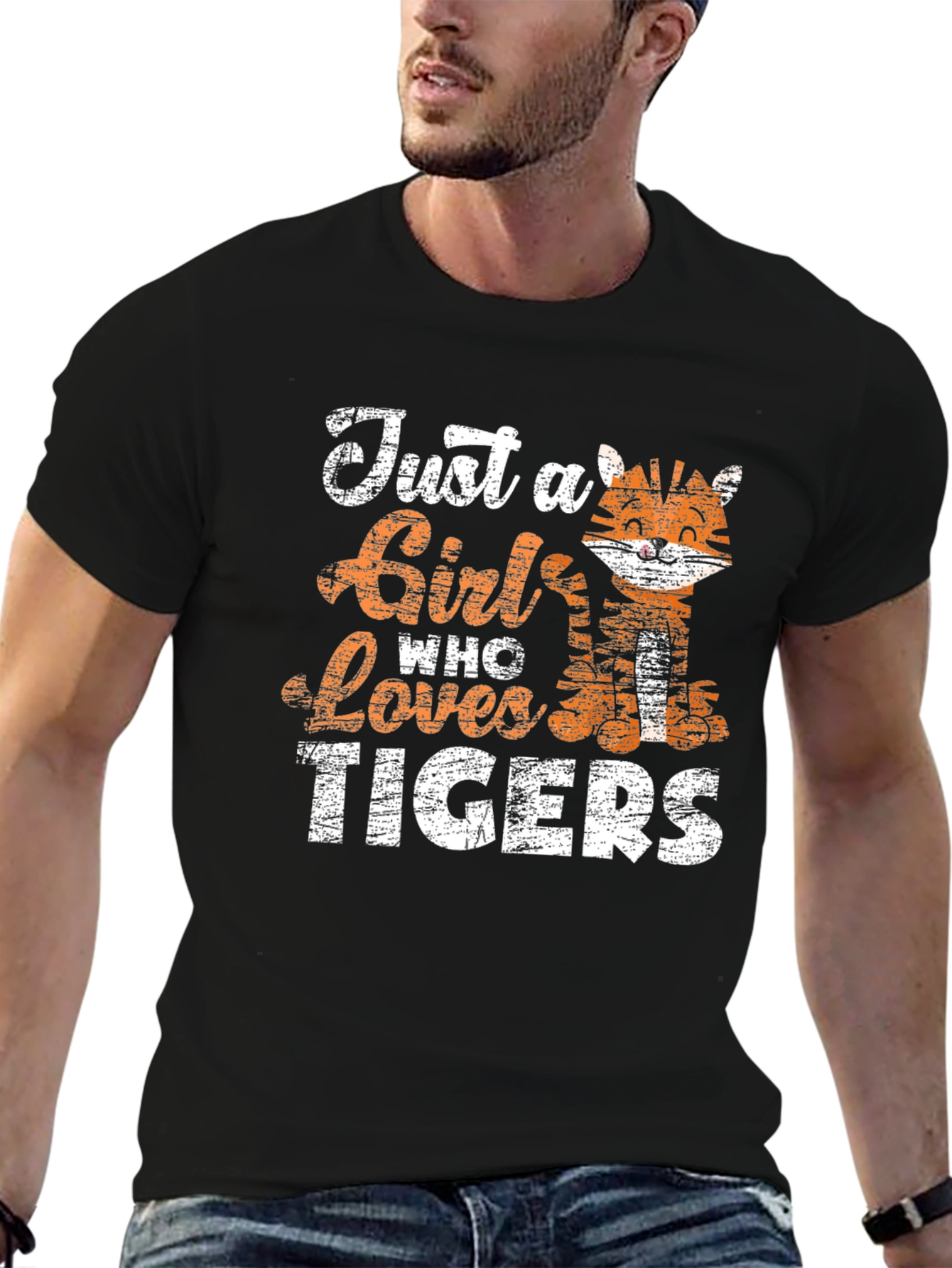 Just a Girl Who Loves Tigers Graphic Tee