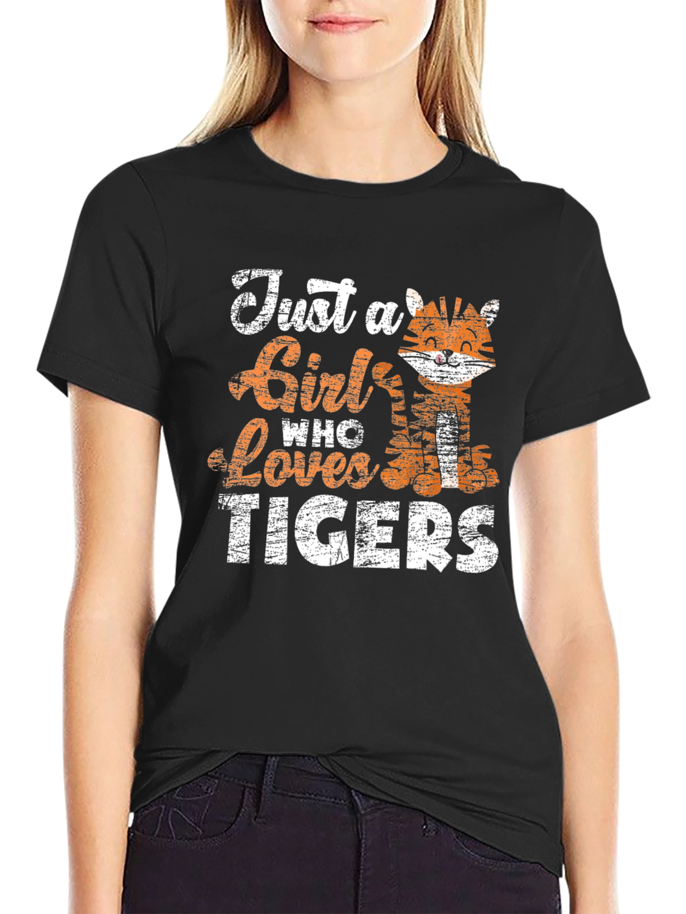 Just a Girl Who Loves Tigers Graphic Tee