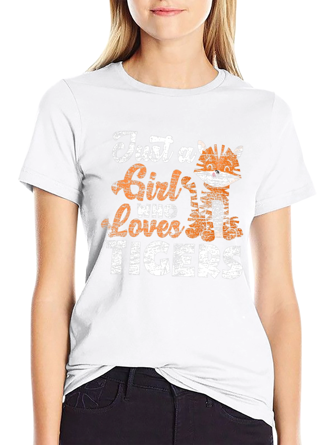 Just a Girl Who Loves Tigers Graphic Tee