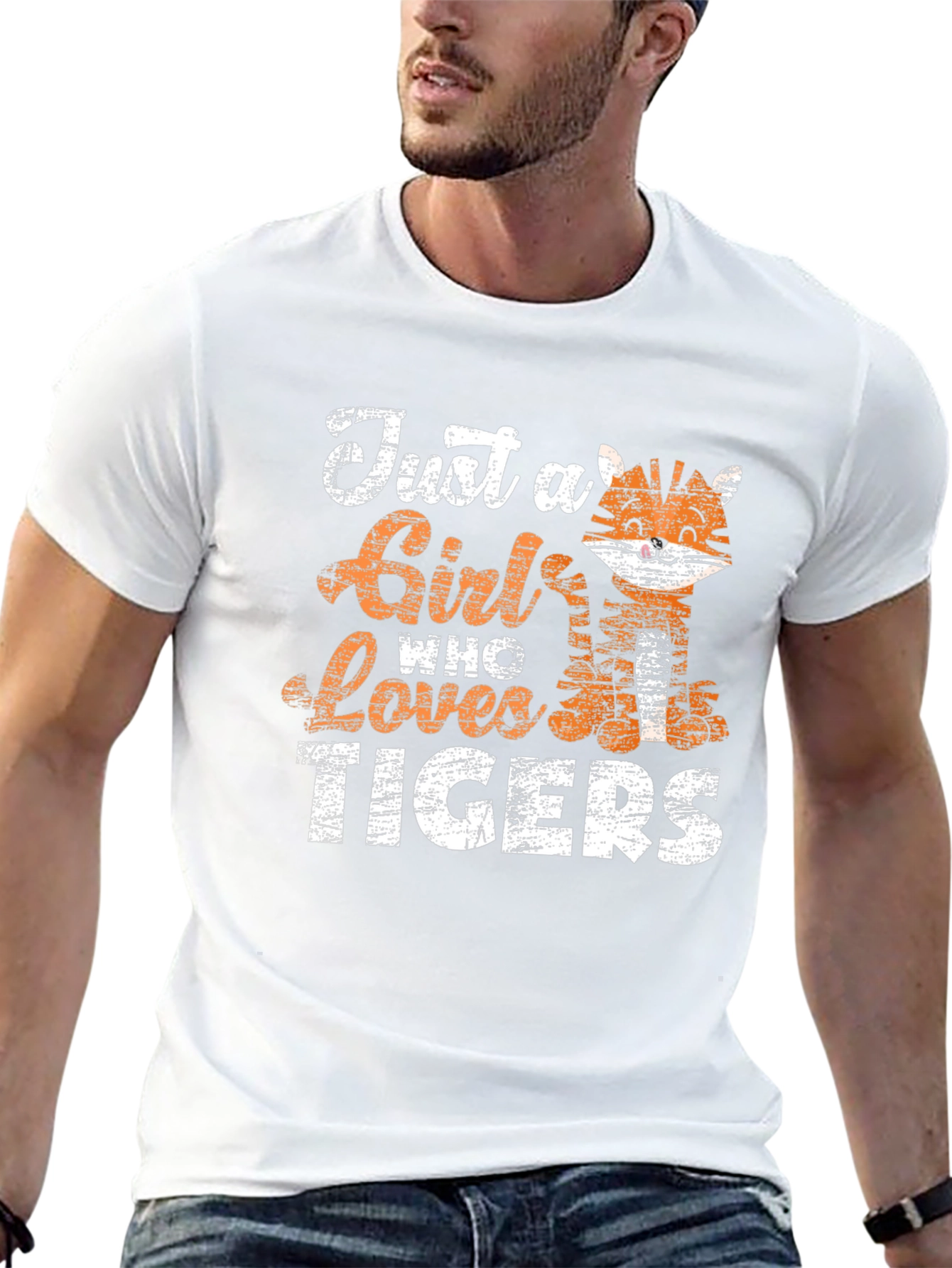 Just a Girl Who Loves Tigers Graphic Tee