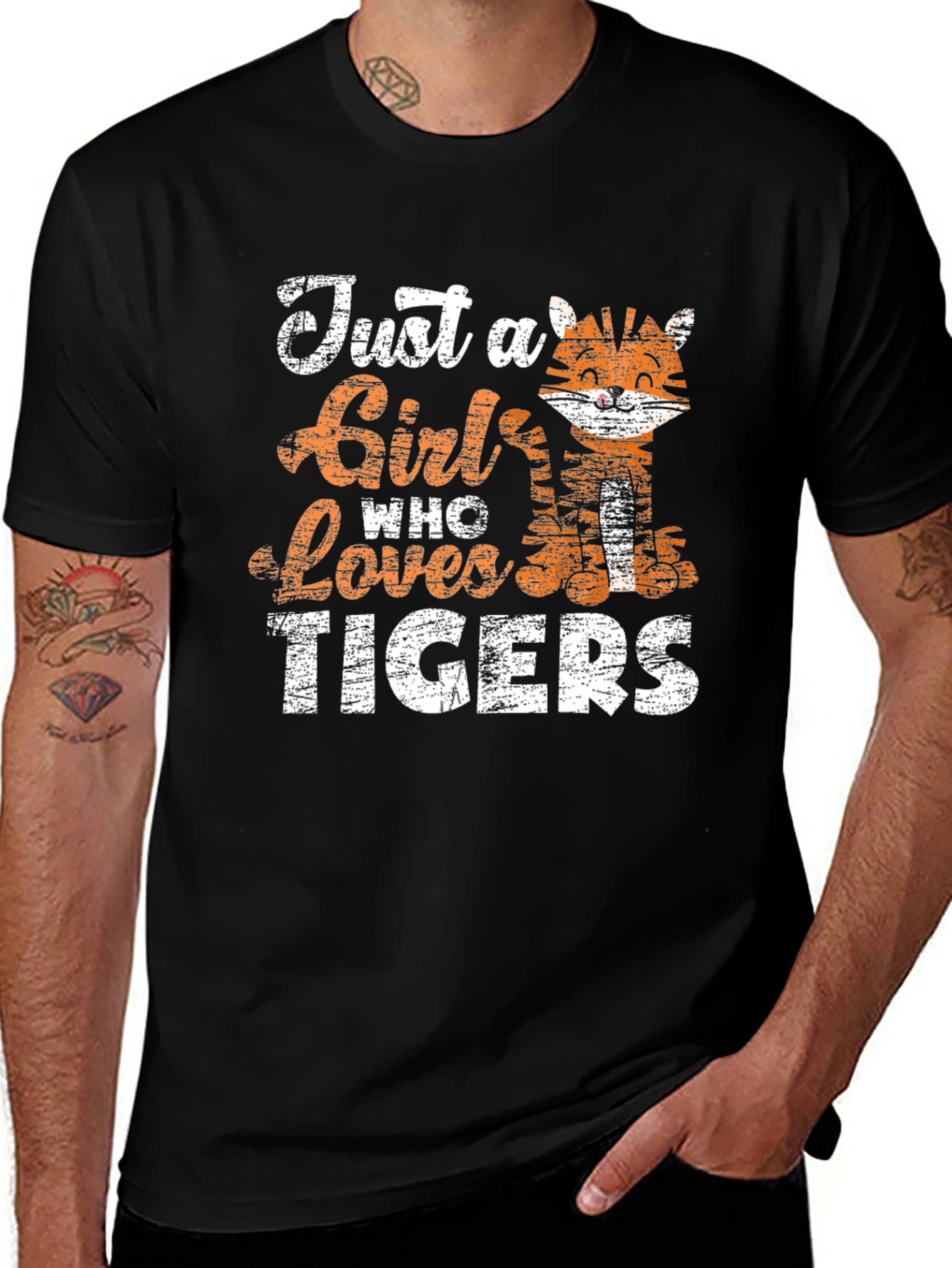 Just a Girl Who Loves Tigers Graphic Tee