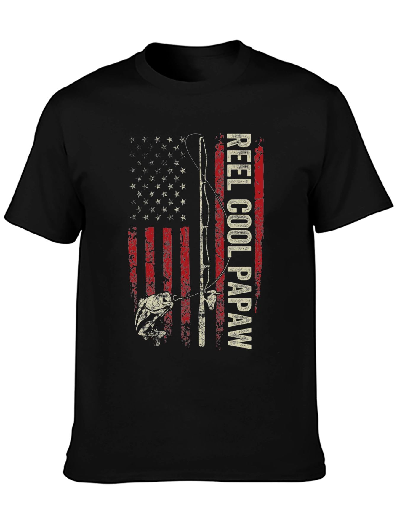 Reel Cool Papaw Graphic T-Shirt Fishing Dad
