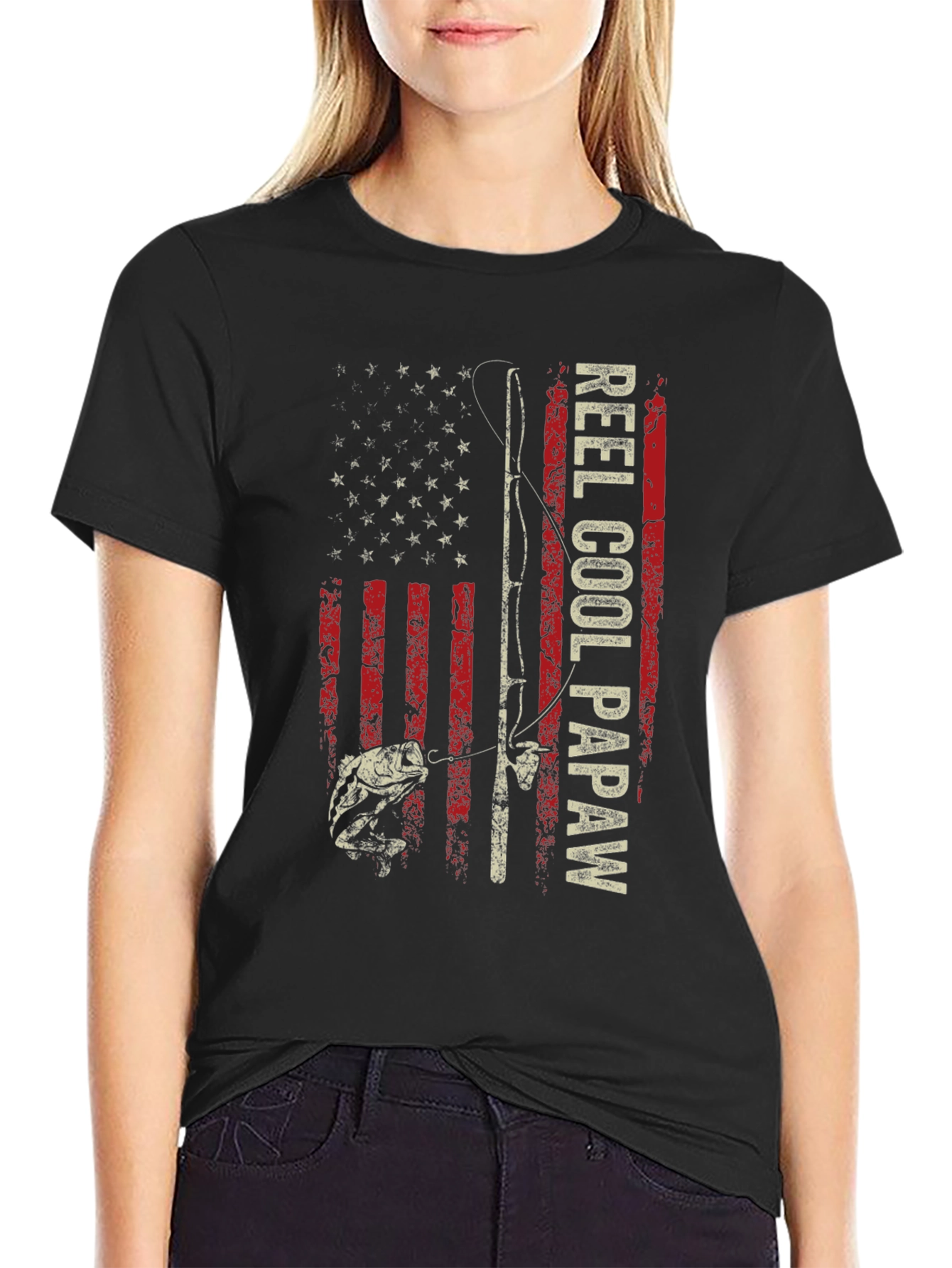 Reel Cool Papaw Graphic T-Shirt Fishing Dad