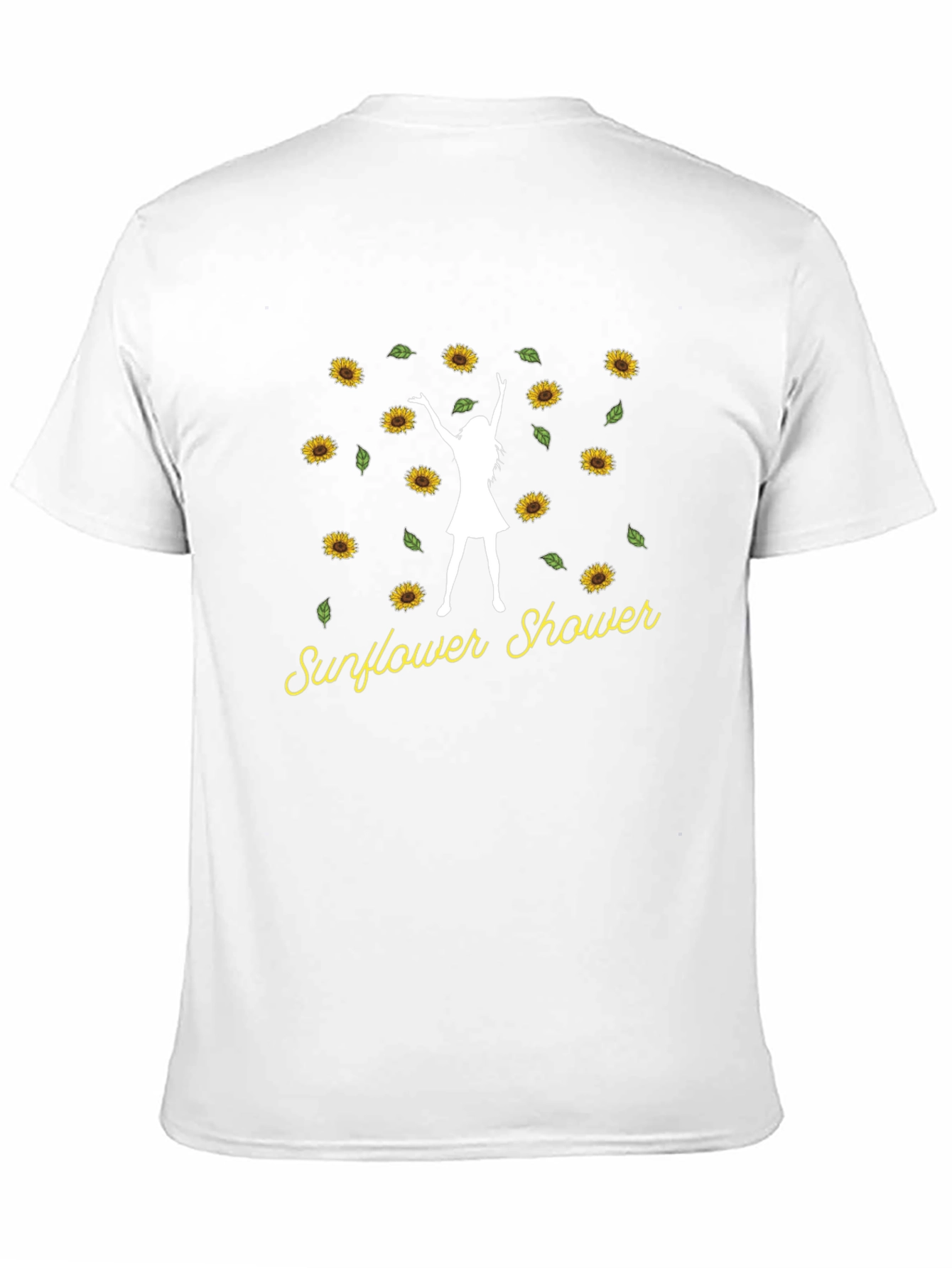 Sunflower Shower T-Shirt Woman Silhouette Black