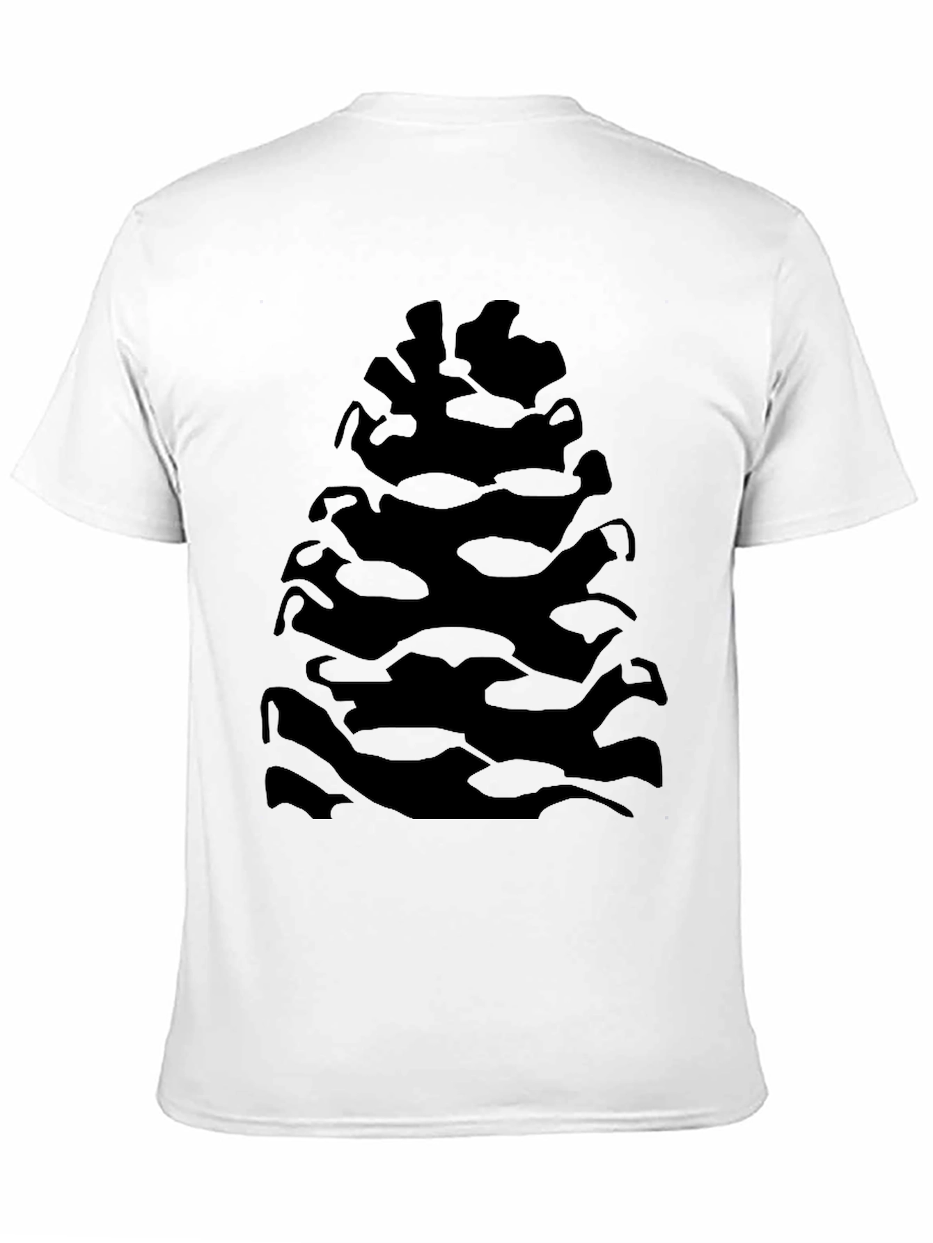 Black Pine Cone Print T-Shirt