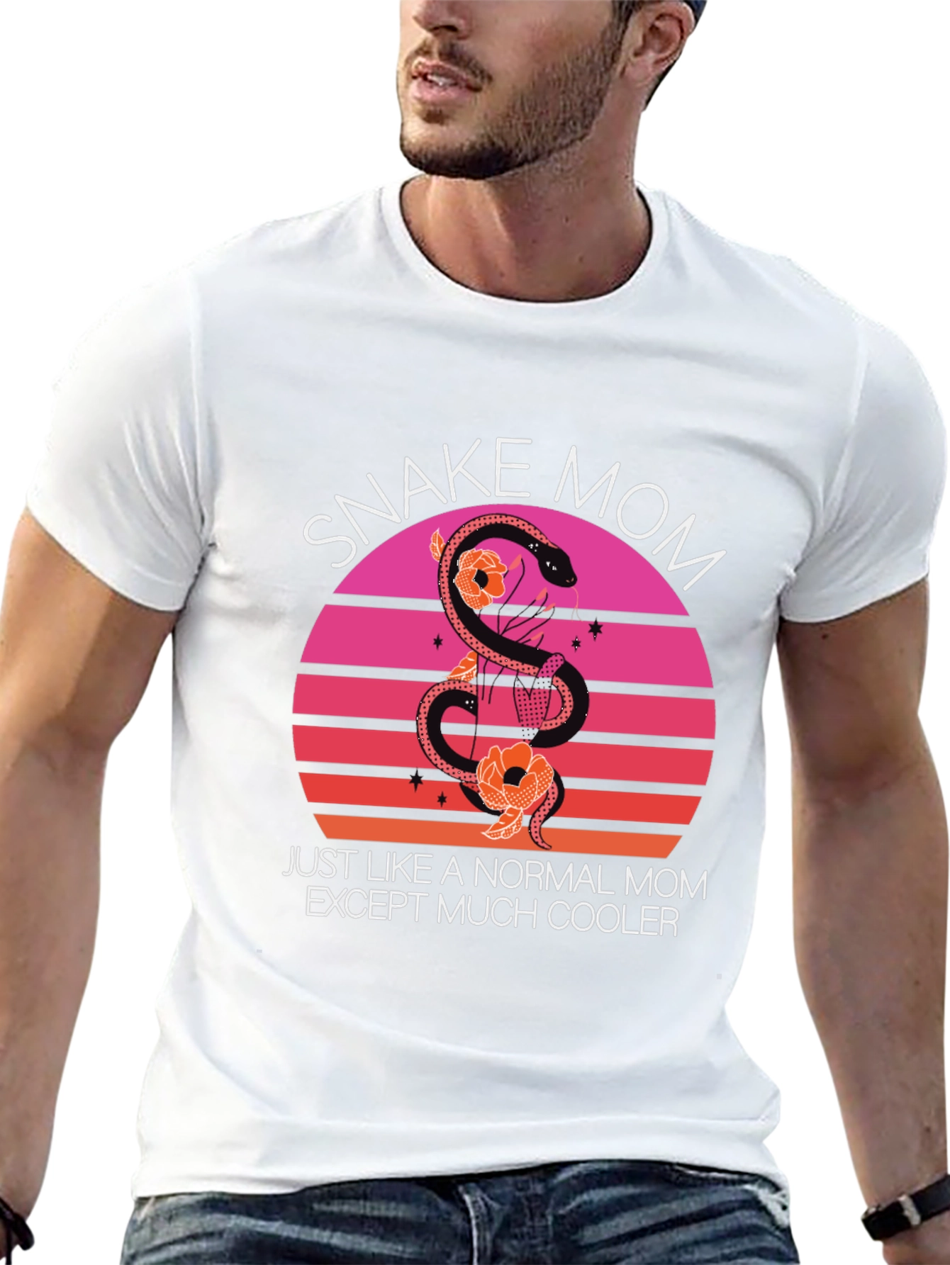 Snake Mom Graphic T-Shirt - Cool Mothers Day Tee