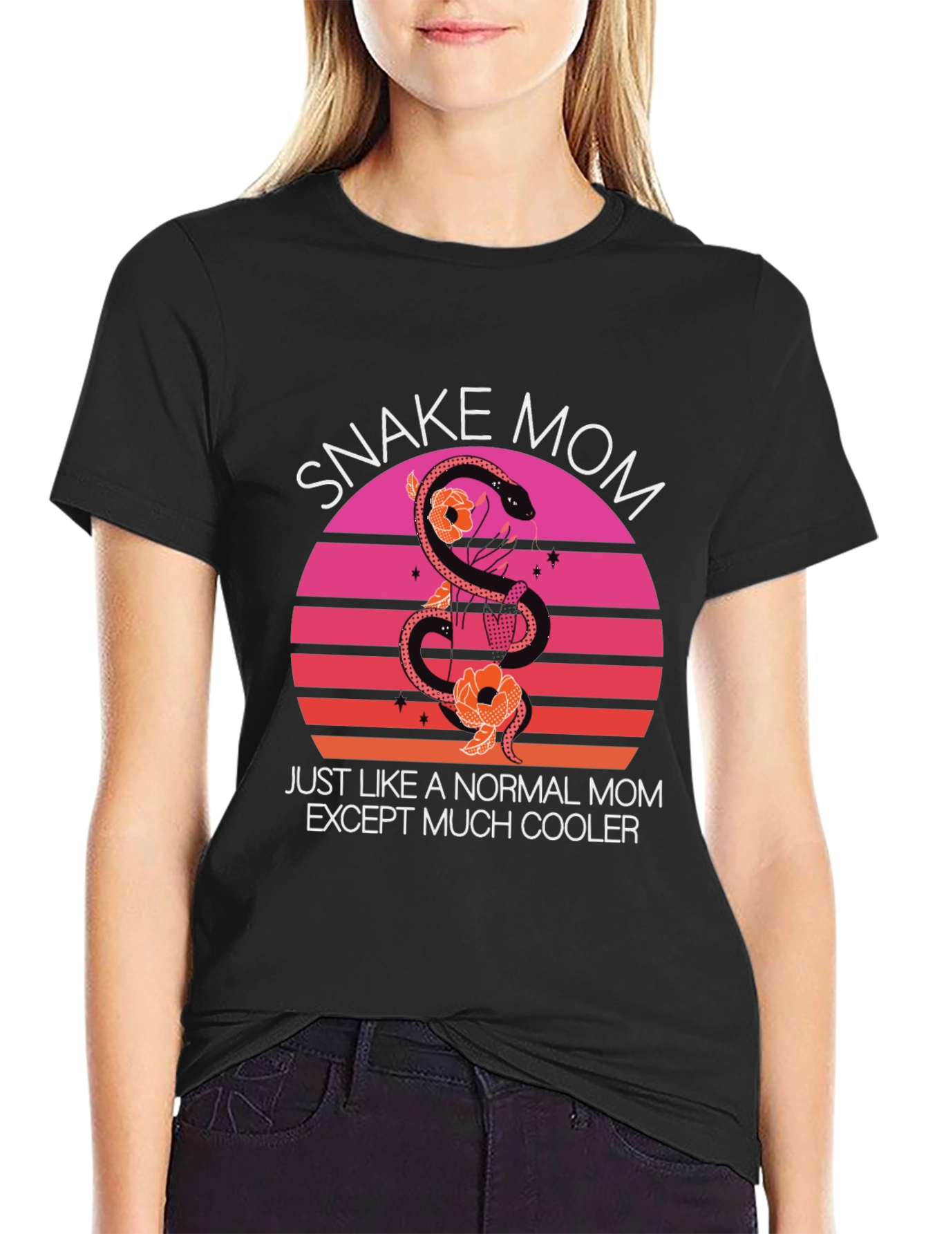 Snake Mom Graphic T-Shirt - Cool Mothers Day Tee