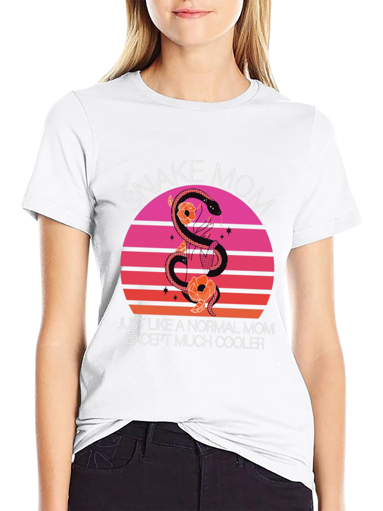 Snake Mom Graphic T-Shirt - Cool Mothers Day Tee