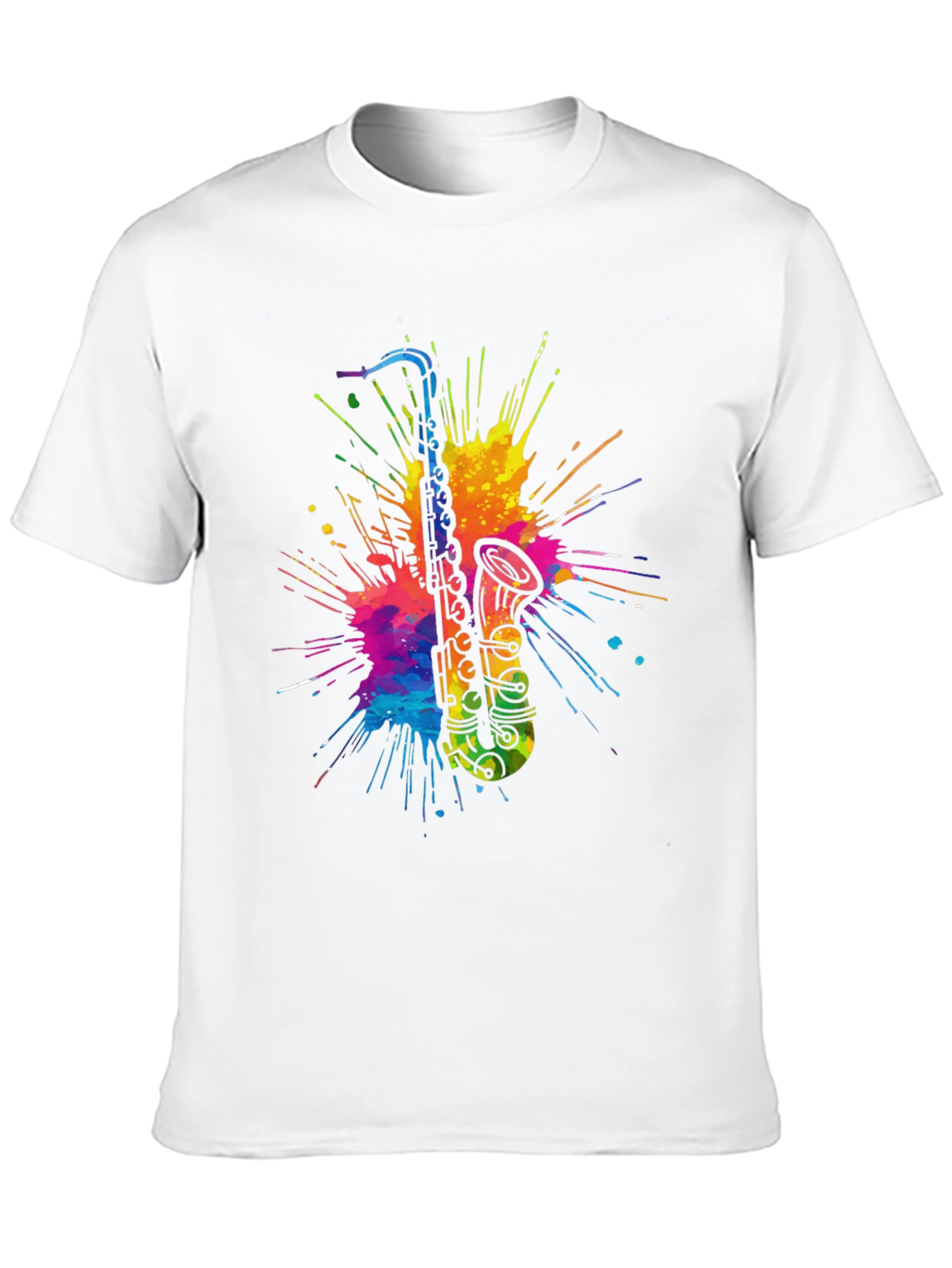 Colorful Saxophone Splash T-Shirt