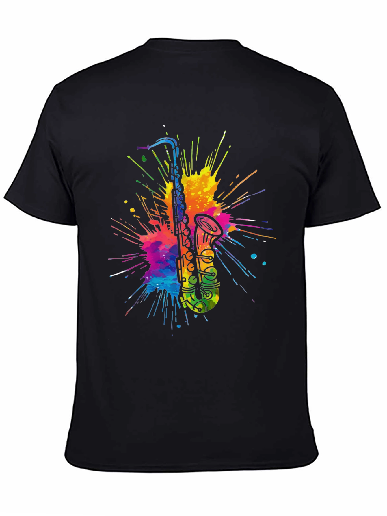 Colorful Saxophone Splash T-Shirt