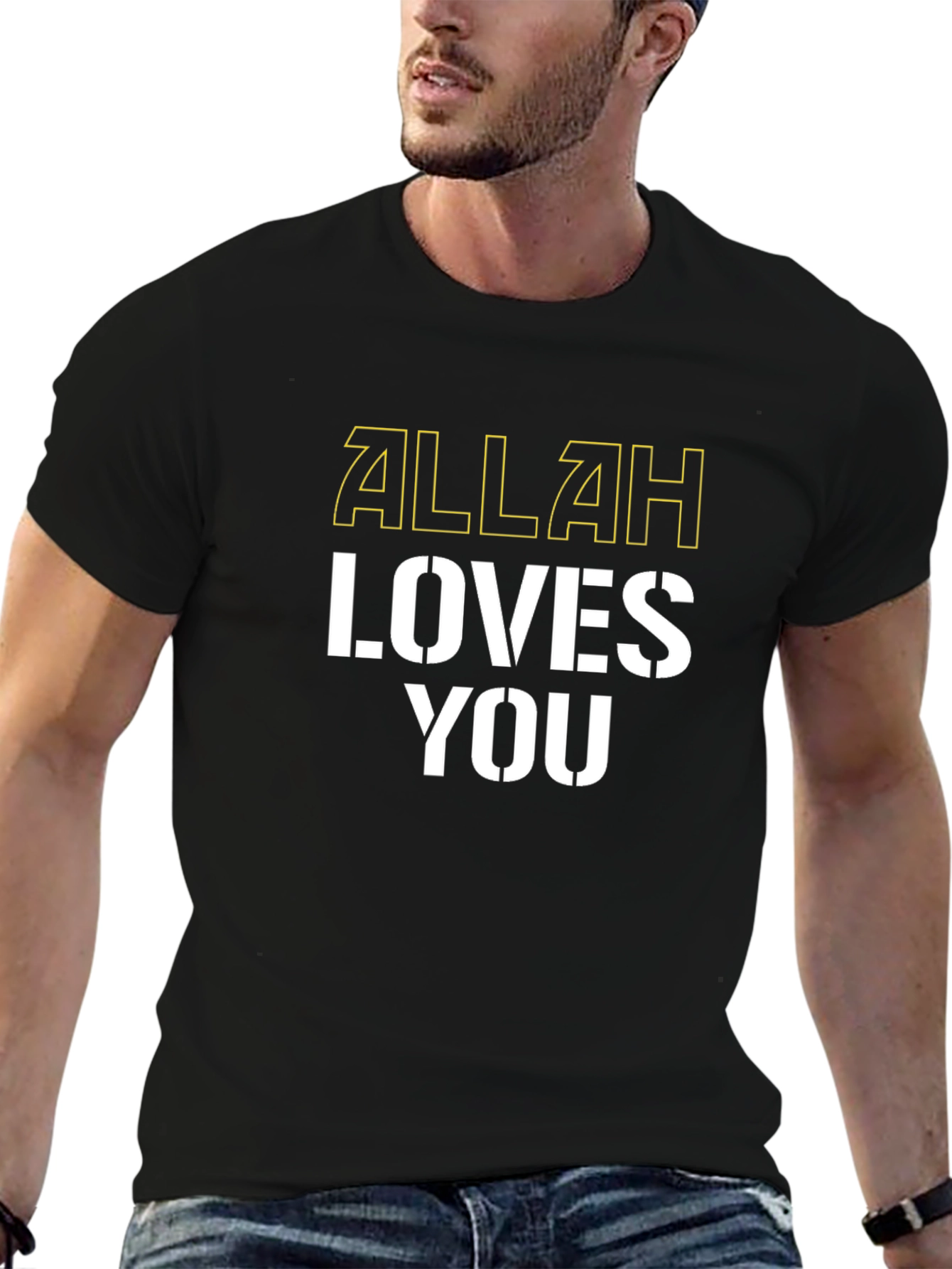 Allah Loves You Graphic Tee - Religious T-Shirt