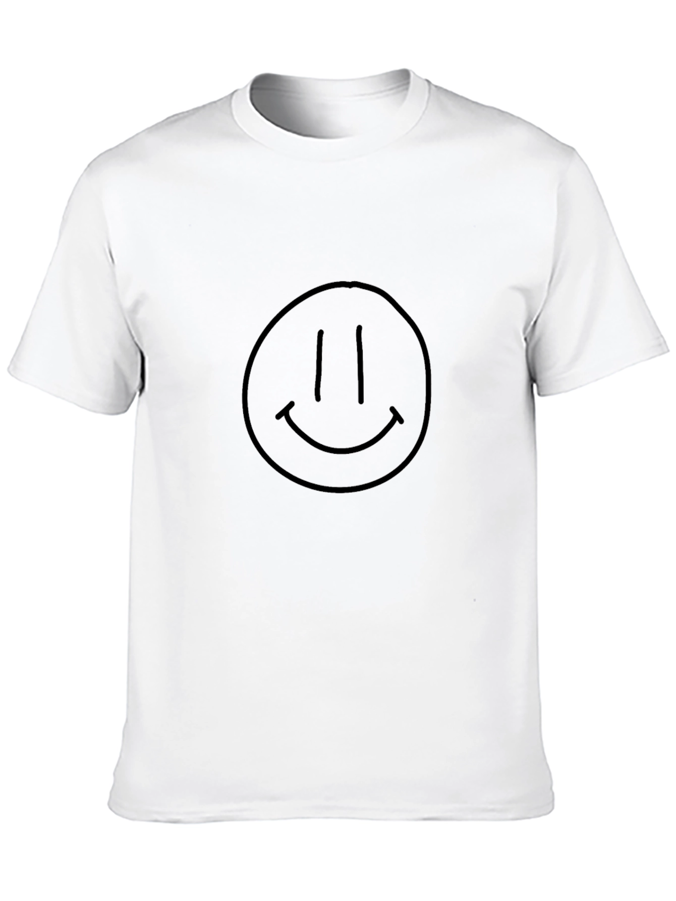 Smiley Face Graphic T-Shirt - Black