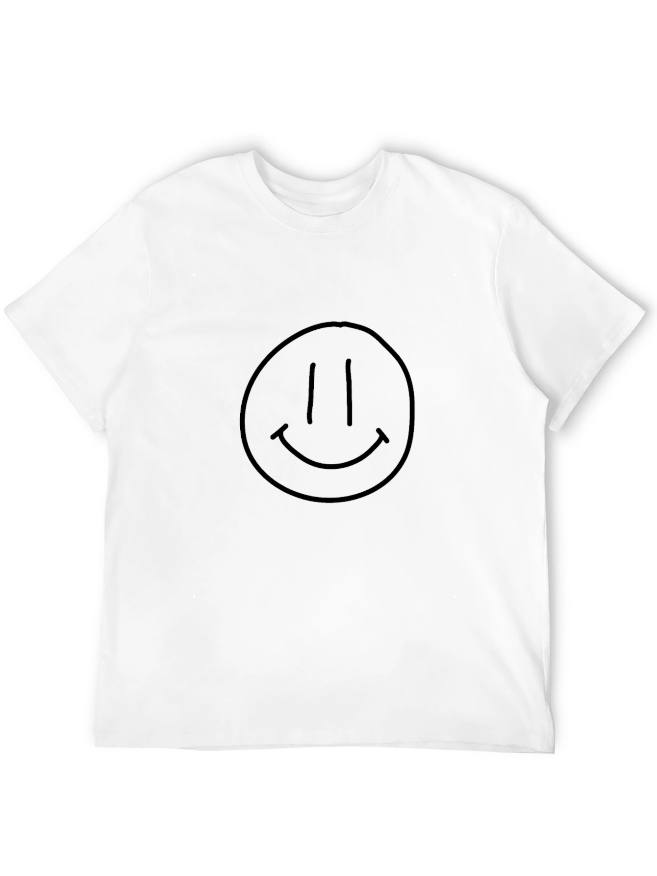 Smiley Face Graphic T-Shirt - Black