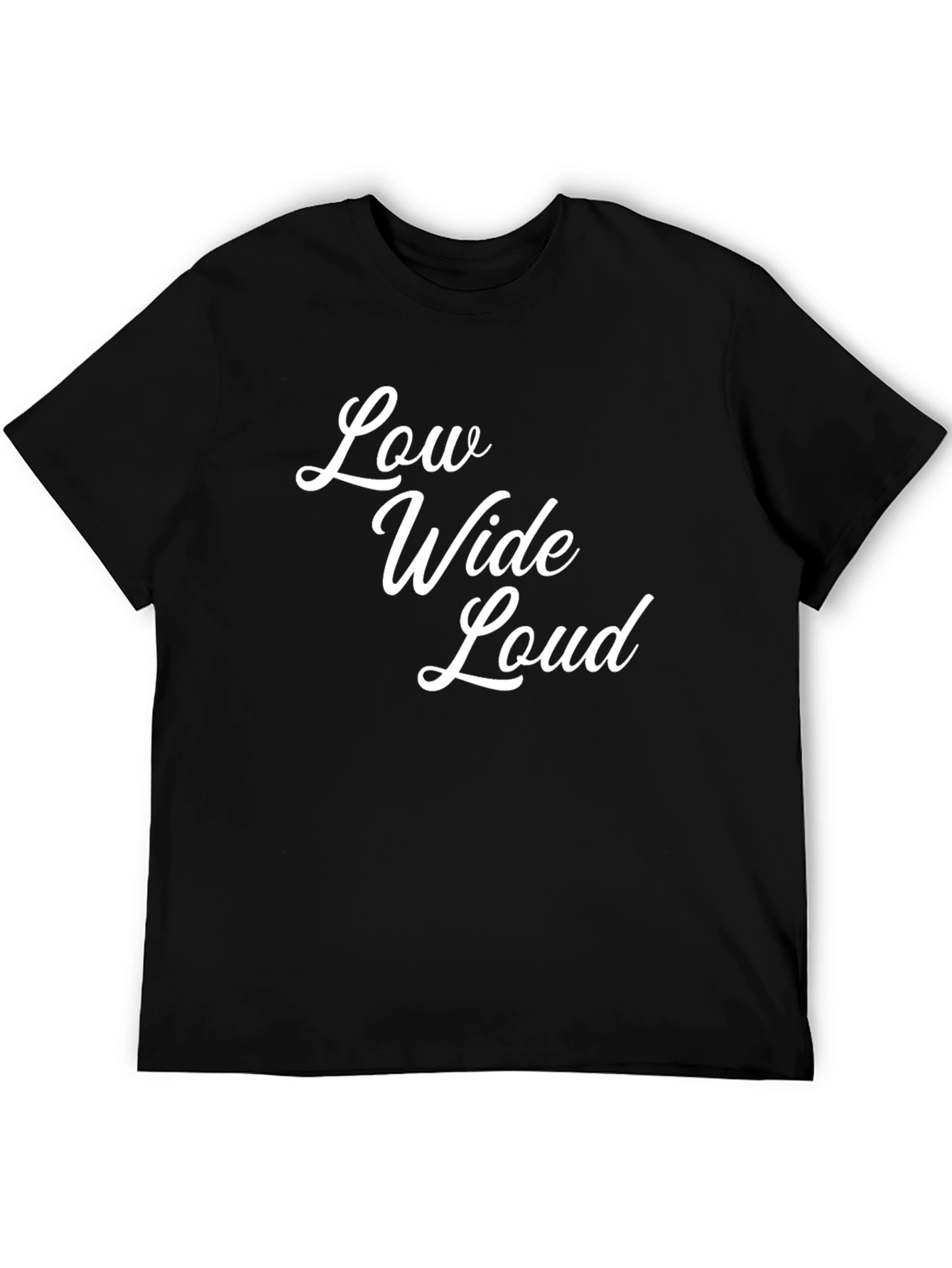 Low Wide Loud Graphic Tee - Black Cotton T-Shirt