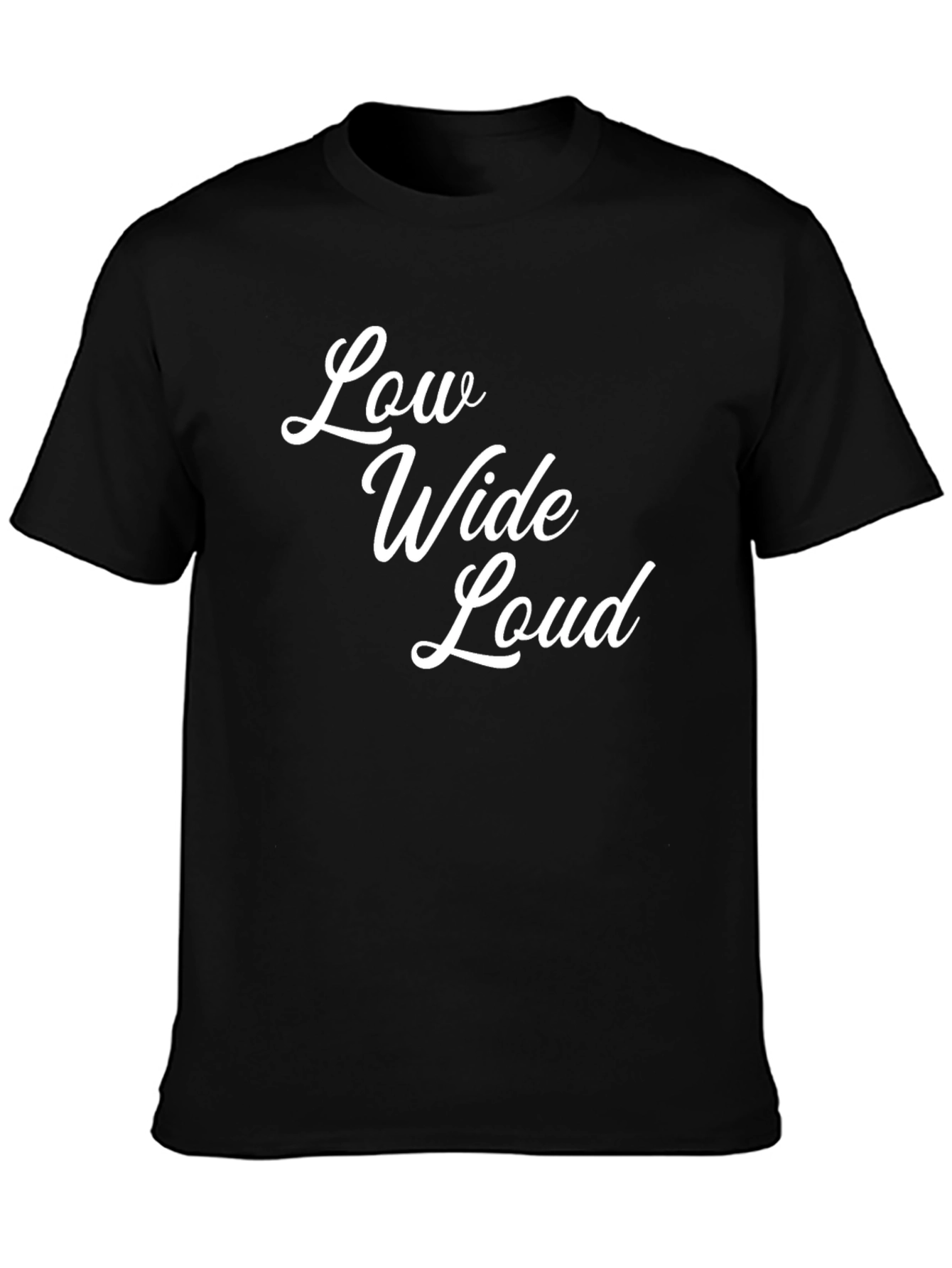 Low Wide Loud Graphic Tee - Black Cotton T-Shirt