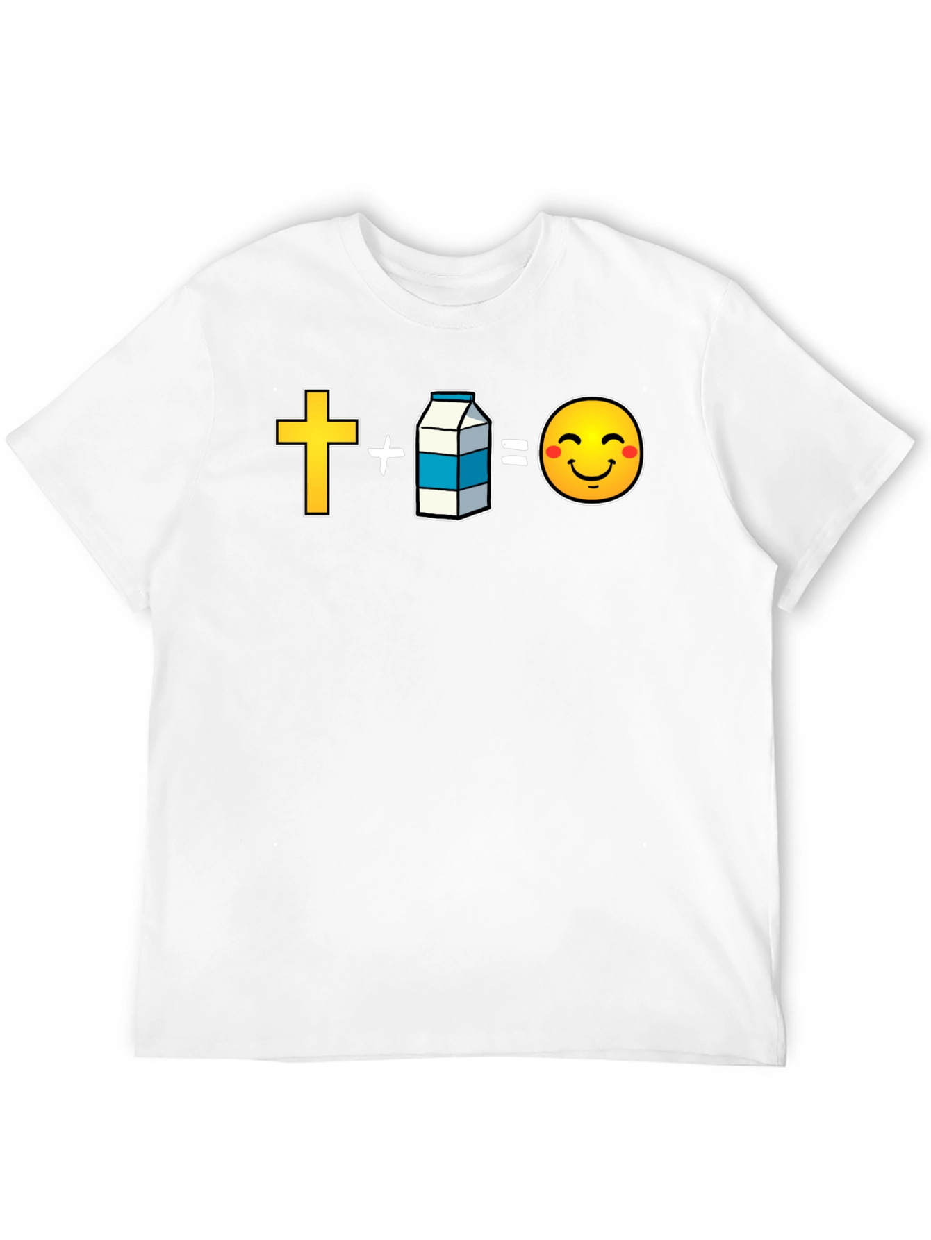 Cross Plus Milk Equals Happy Face T-Shirt