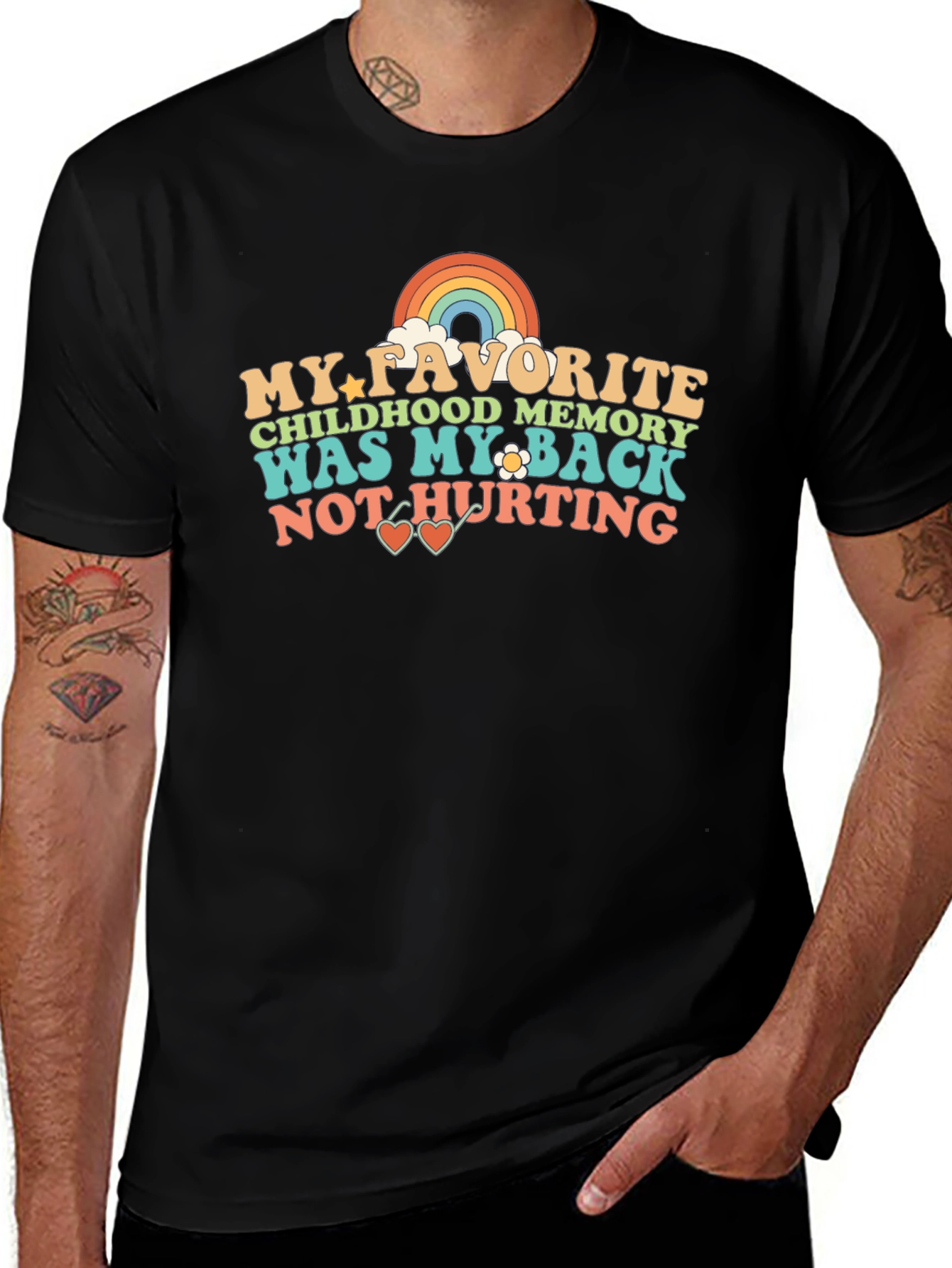 Funny Childhood Memory Back Pain T-Shirt