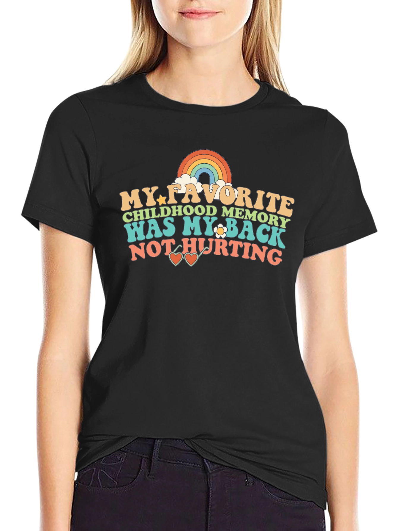 Funny Childhood Memory Back Pain T-Shirt