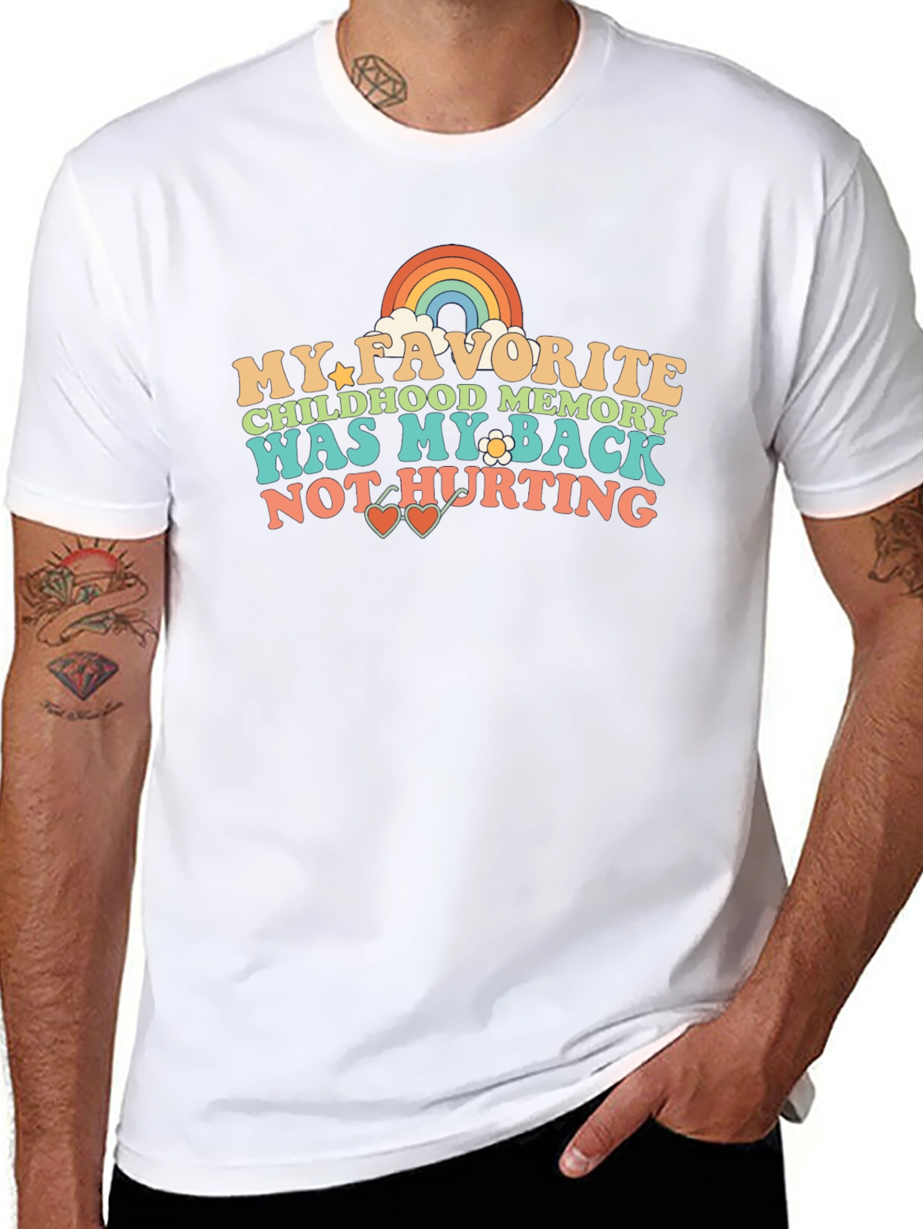 Funny Childhood Memory Back Pain T-Shirt