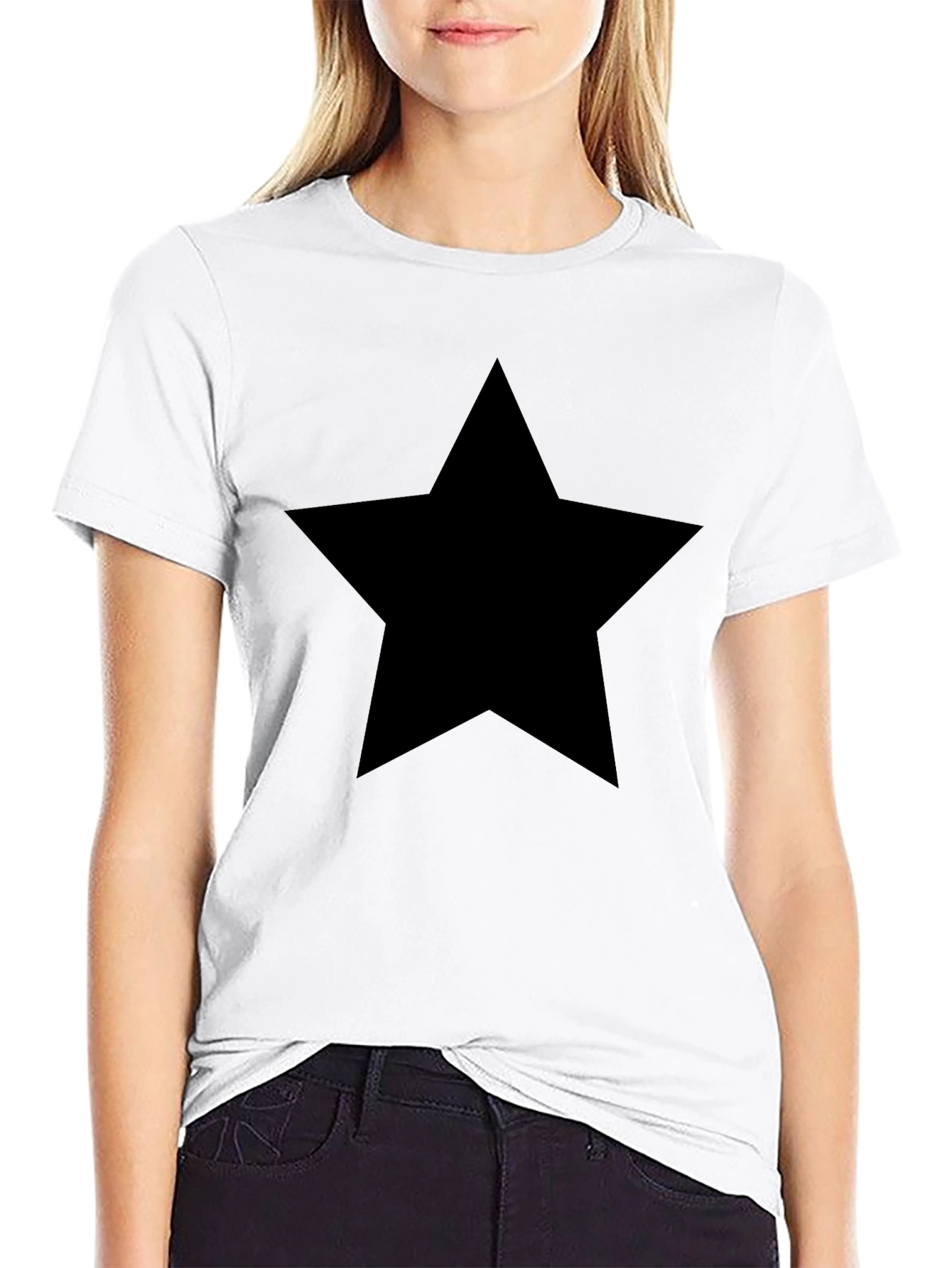 Bold Black Star T-Shirt - Classic Unisex Style