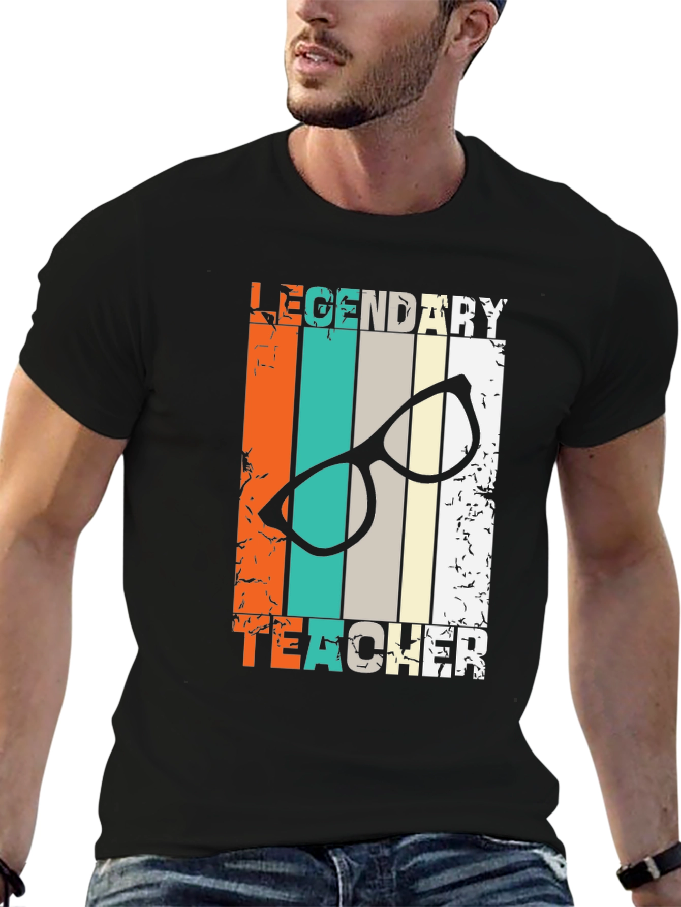 Legendary Teacher Graphic Tee - Black Cotton T-Shirt