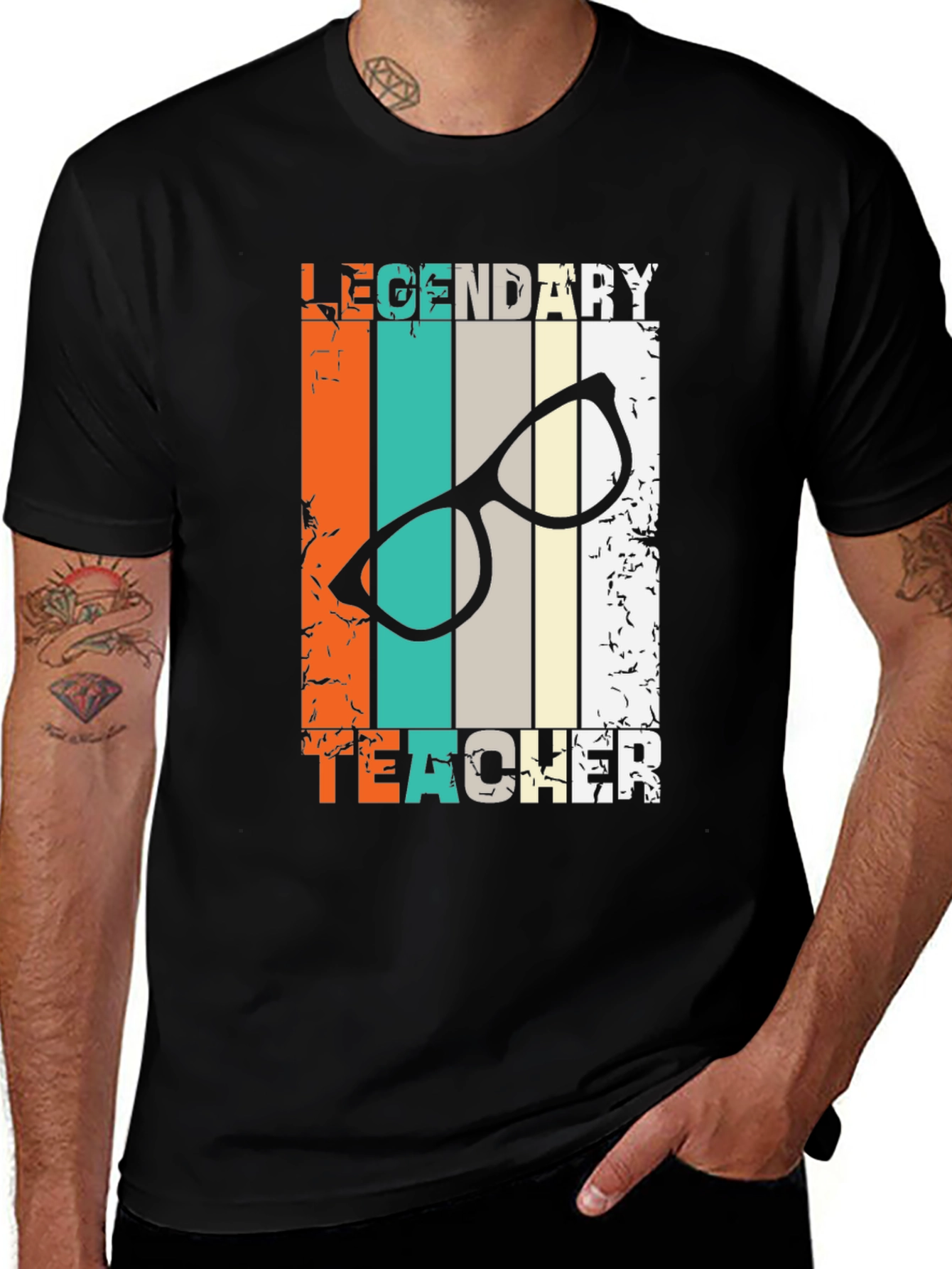 Legendary Teacher Graphic Tee - Black Cotton T-Shirt