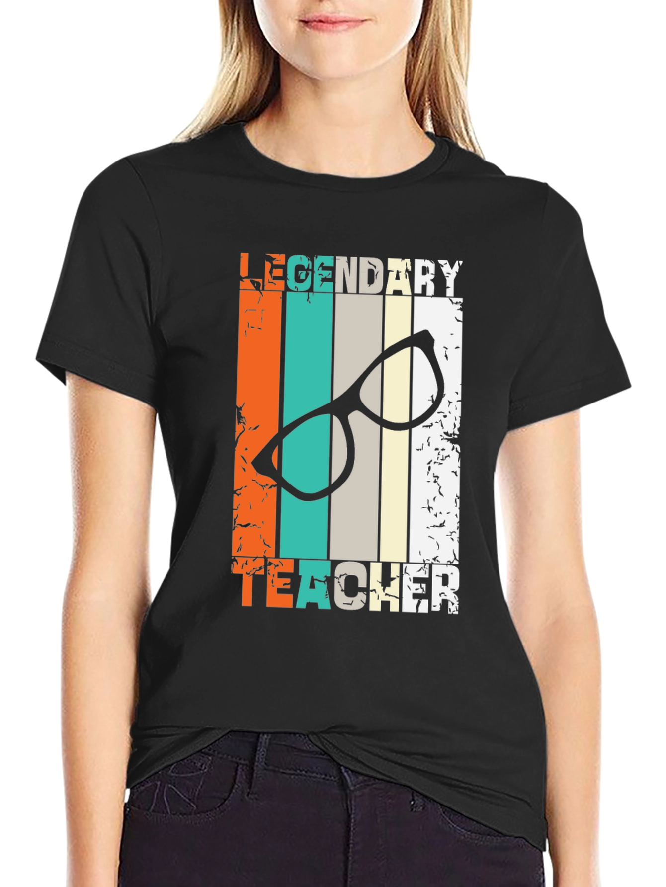Legendary Teacher Graphic Tee - Black Cotton T-Shirt