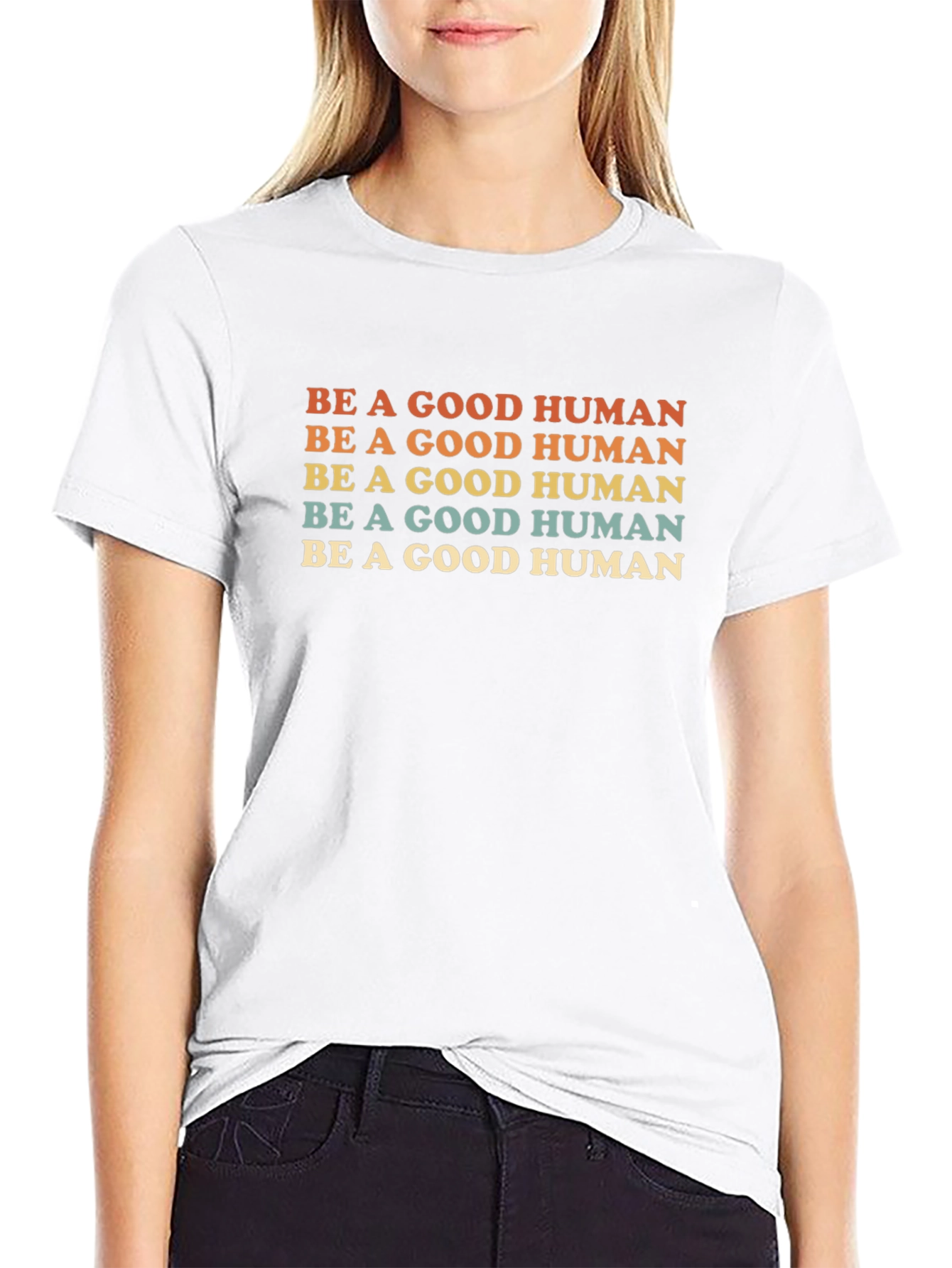 Be a Good Human Retro Graphic Tee