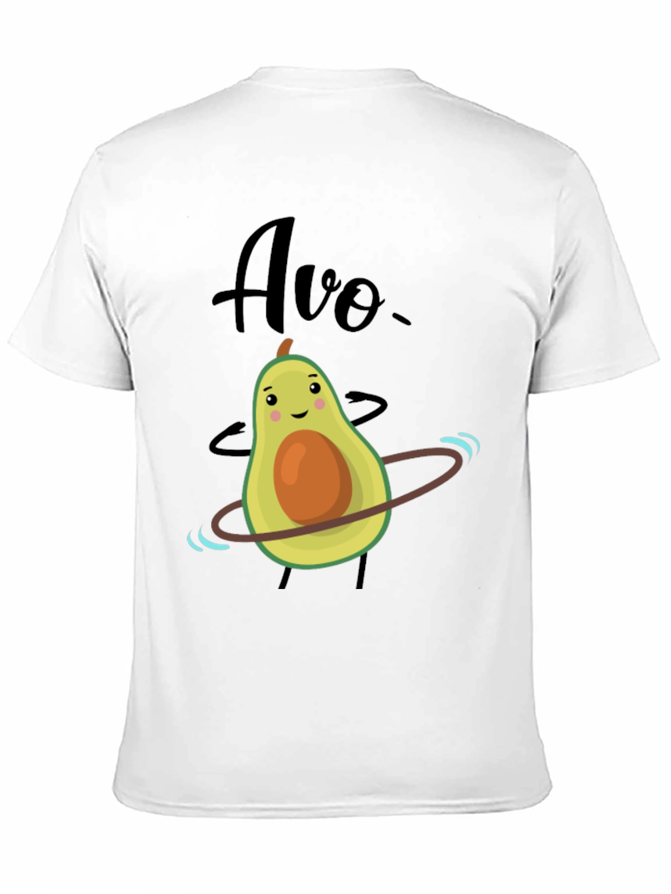 Funny Avocado Hula Hoop Graphic T-Shirt