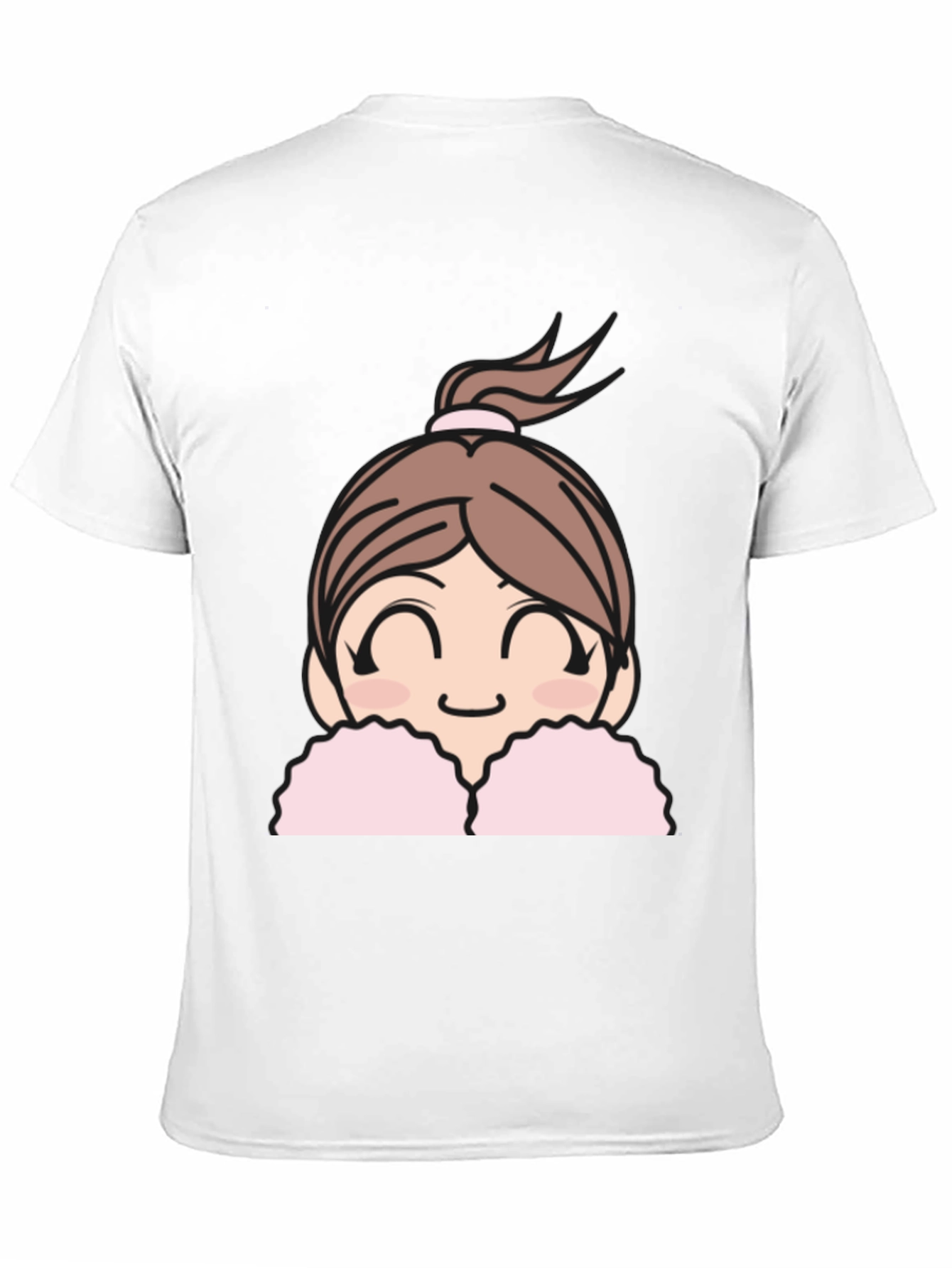 Cute Anime Girl Graphic Black T-Shirt