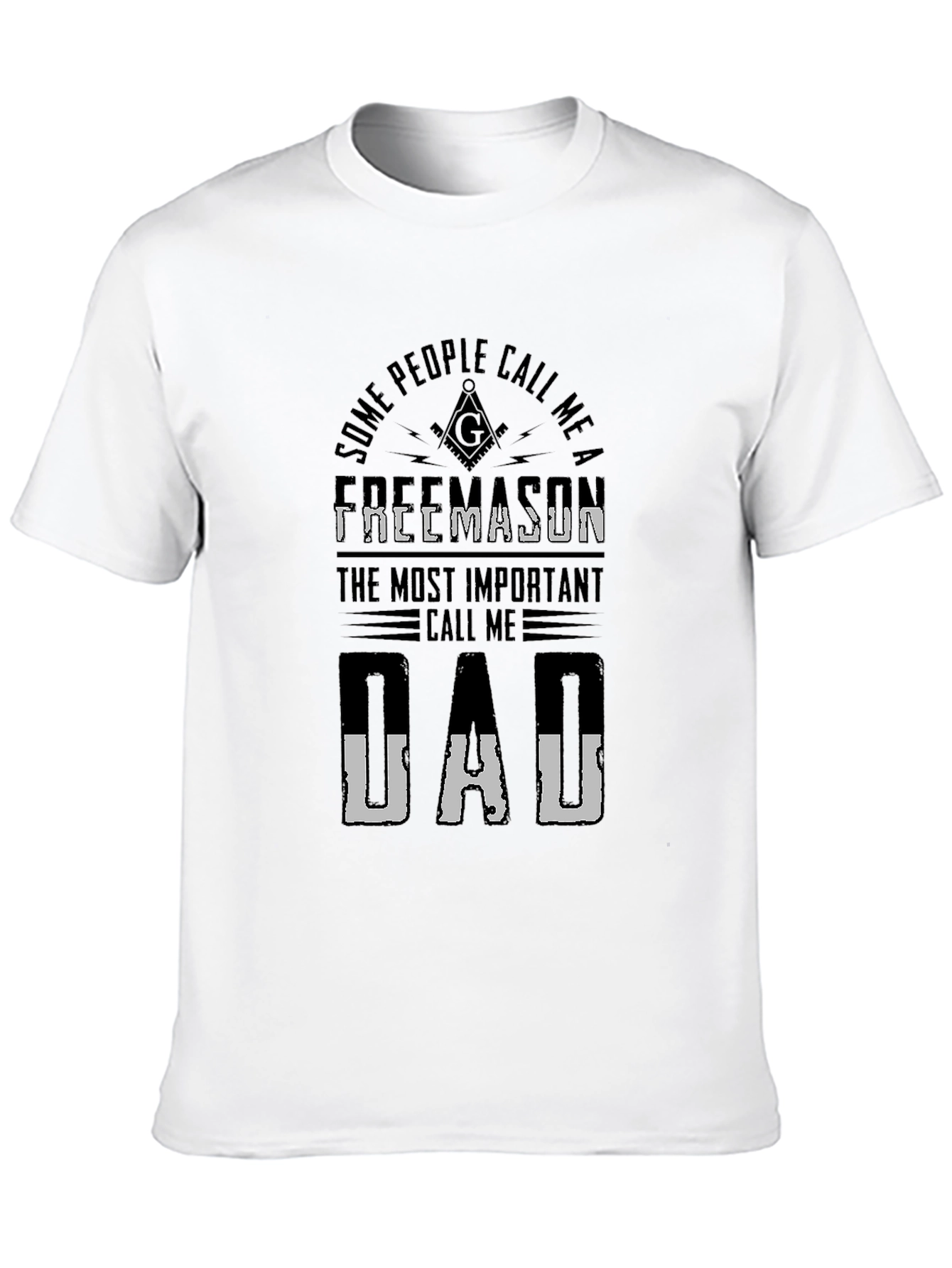 Freemason Dad T-Shirt - Black Novelty Graphic Tee