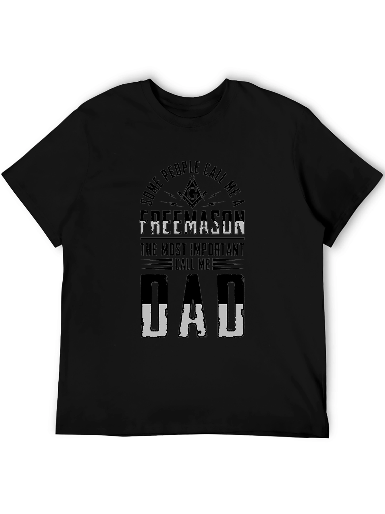 Freemason Dad T-Shirt - Black Novelty Graphic Tee