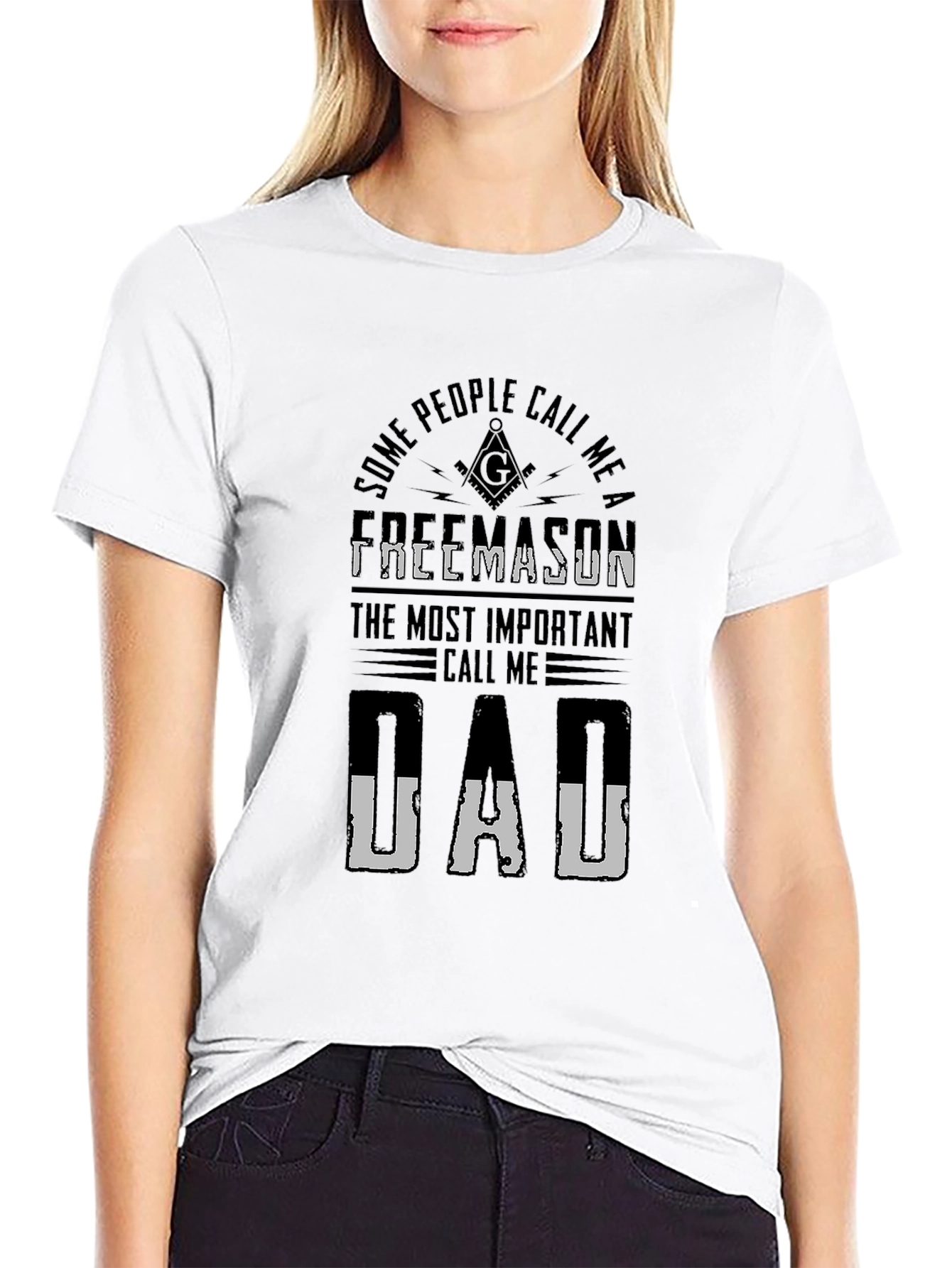Freemason Dad T-Shirt - Black Novelty Graphic Tee