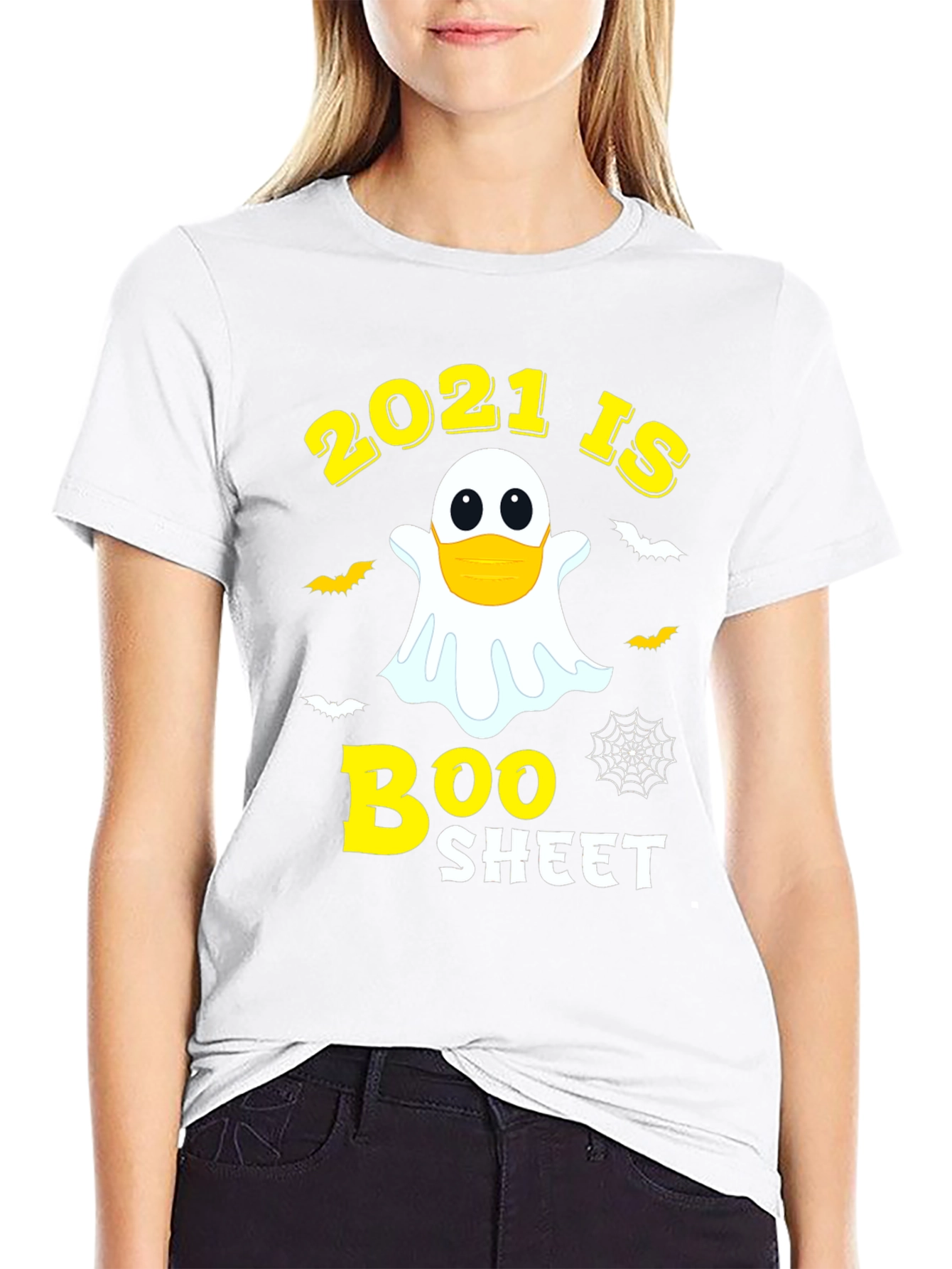 2021 Is Boo Sheet Funny Halloween Ghost T-Shirt