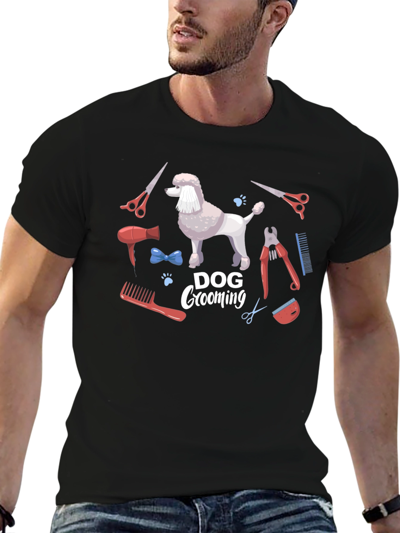 Dog Grooming T-Shirt Poodle Tee Pet Lover Gift