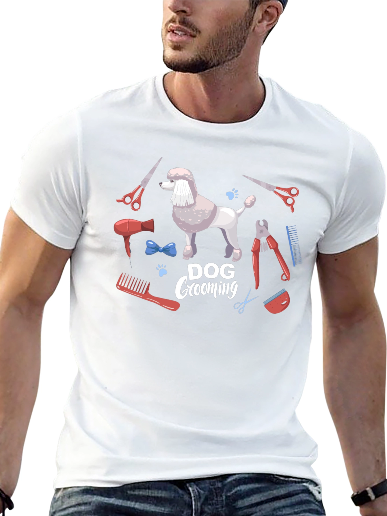 Dog Grooming T-Shirt Poodle Tee Pet Lover Gift