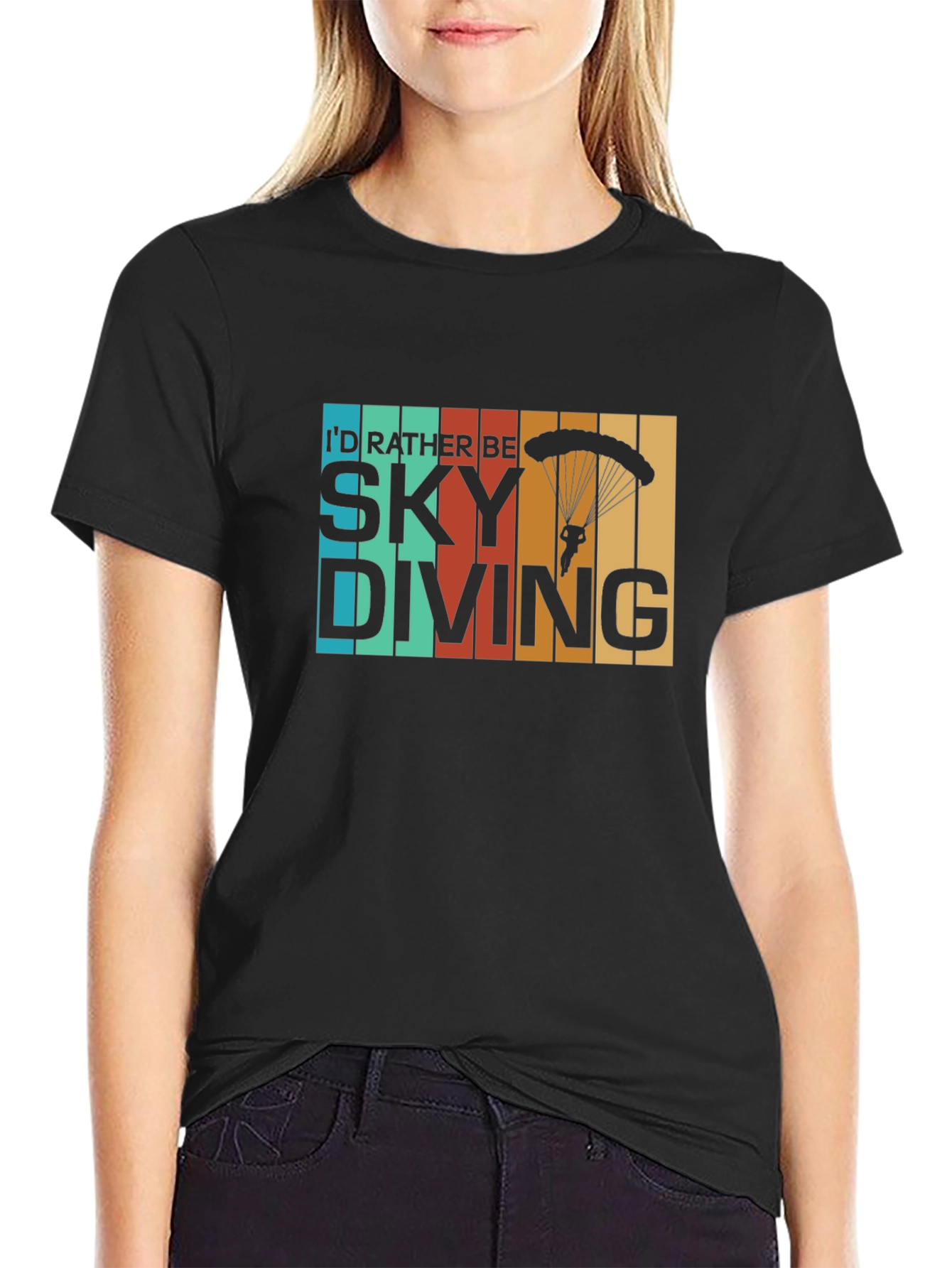 Skydiving Graphic Tee - Retro Style