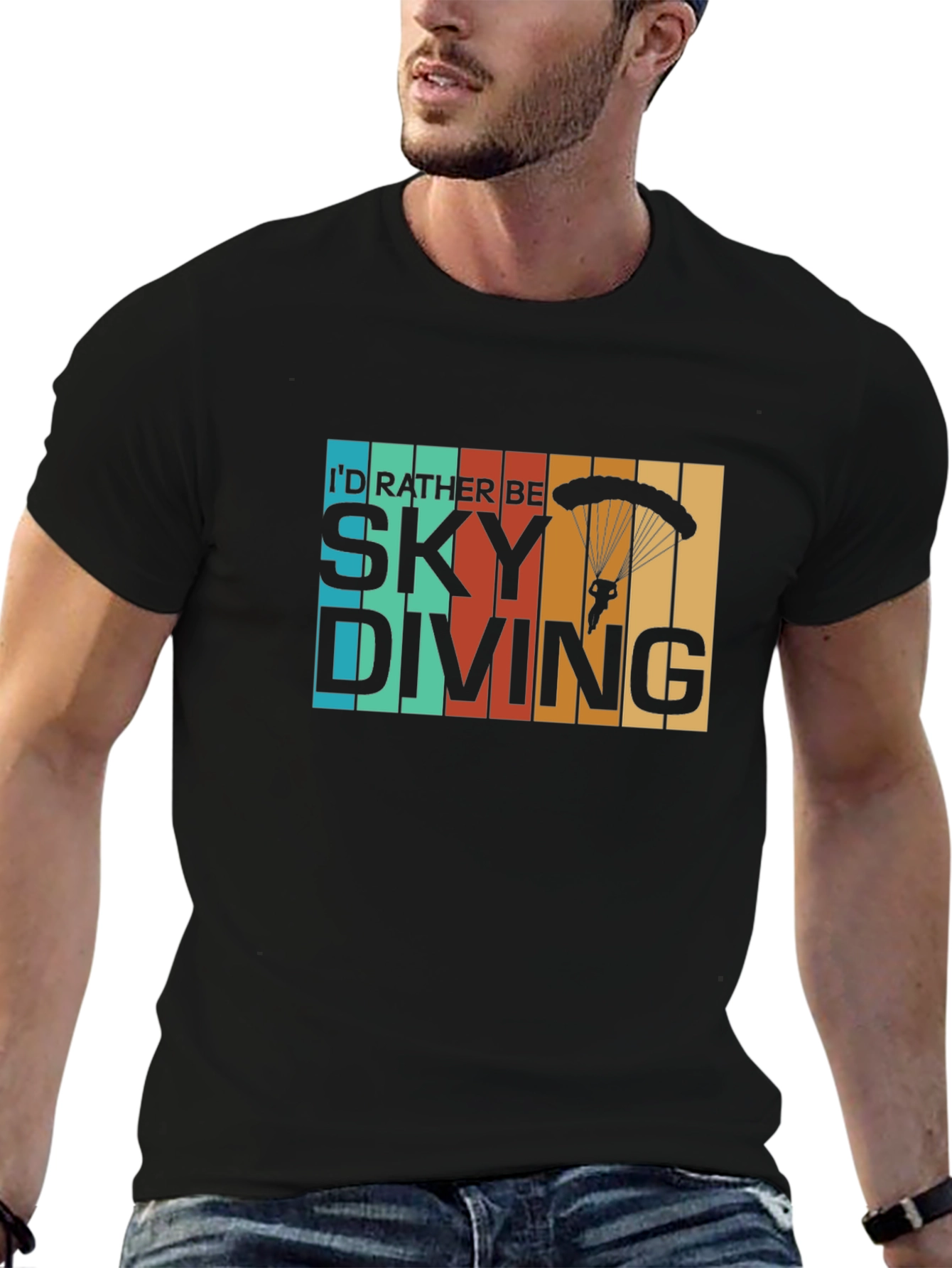 Skydiving Graphic Tee - Retro Style