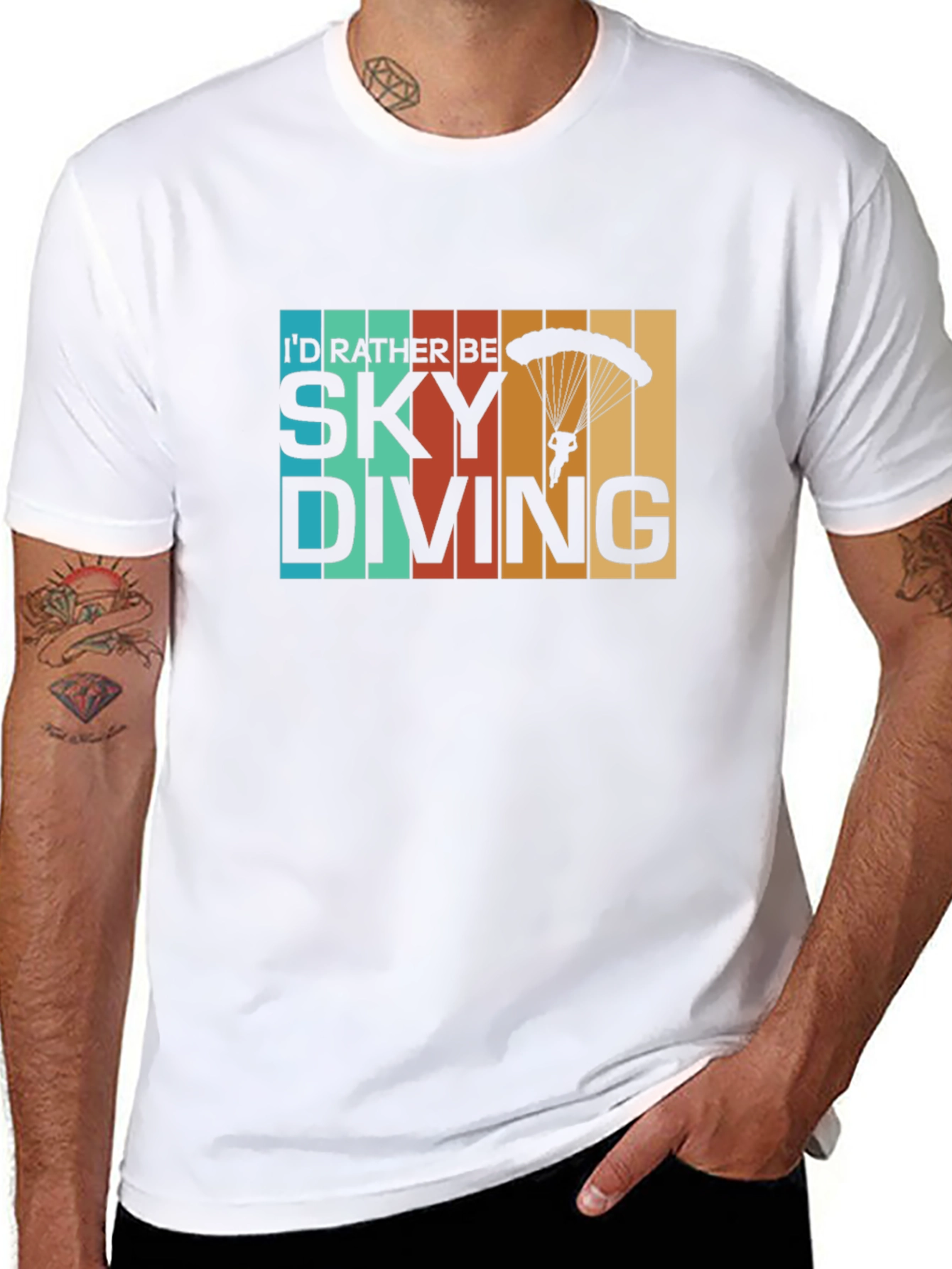 Skydiving Graphic Tee - Retro Style