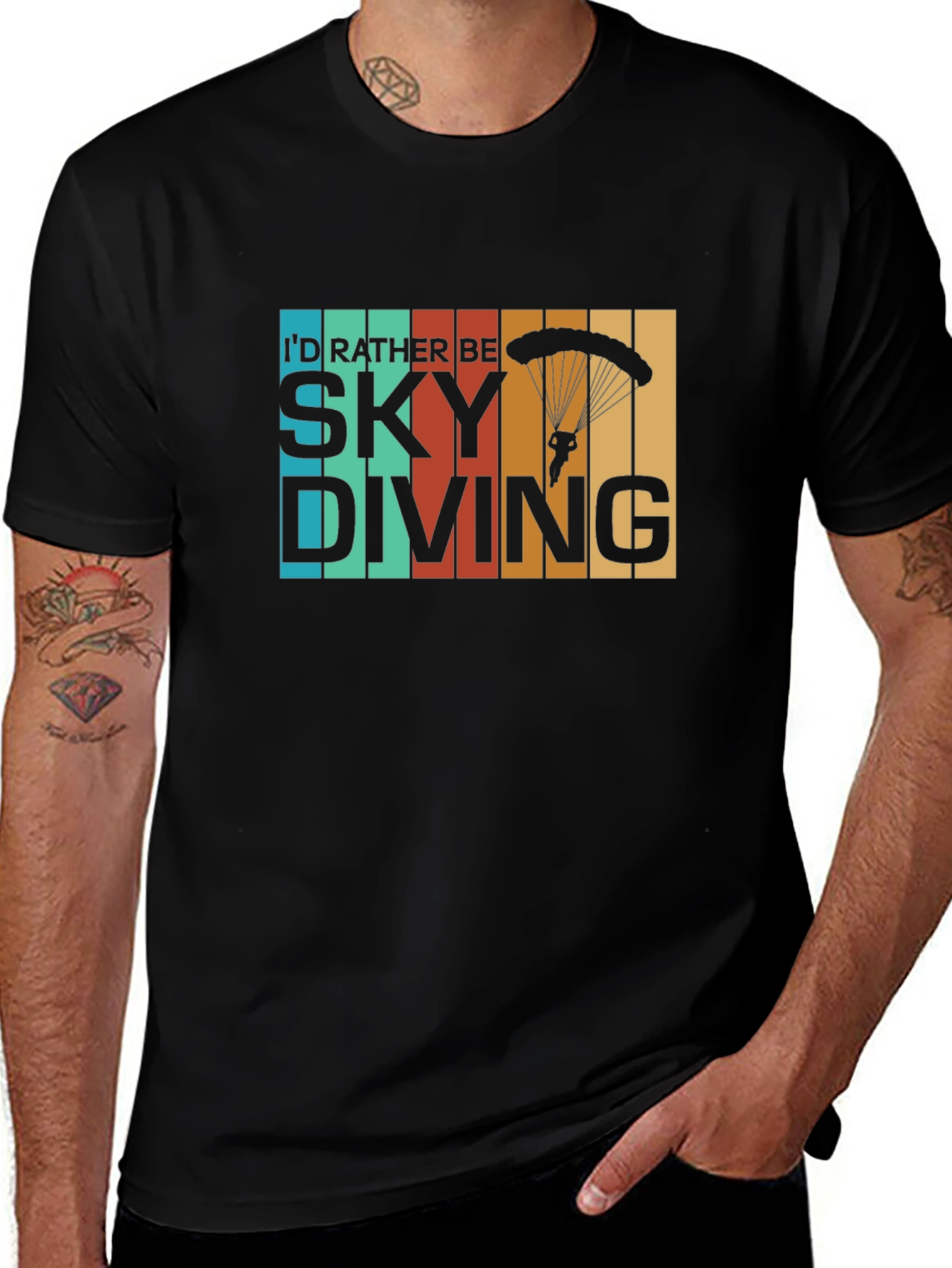 Skydiving Graphic Tee - Retro Style