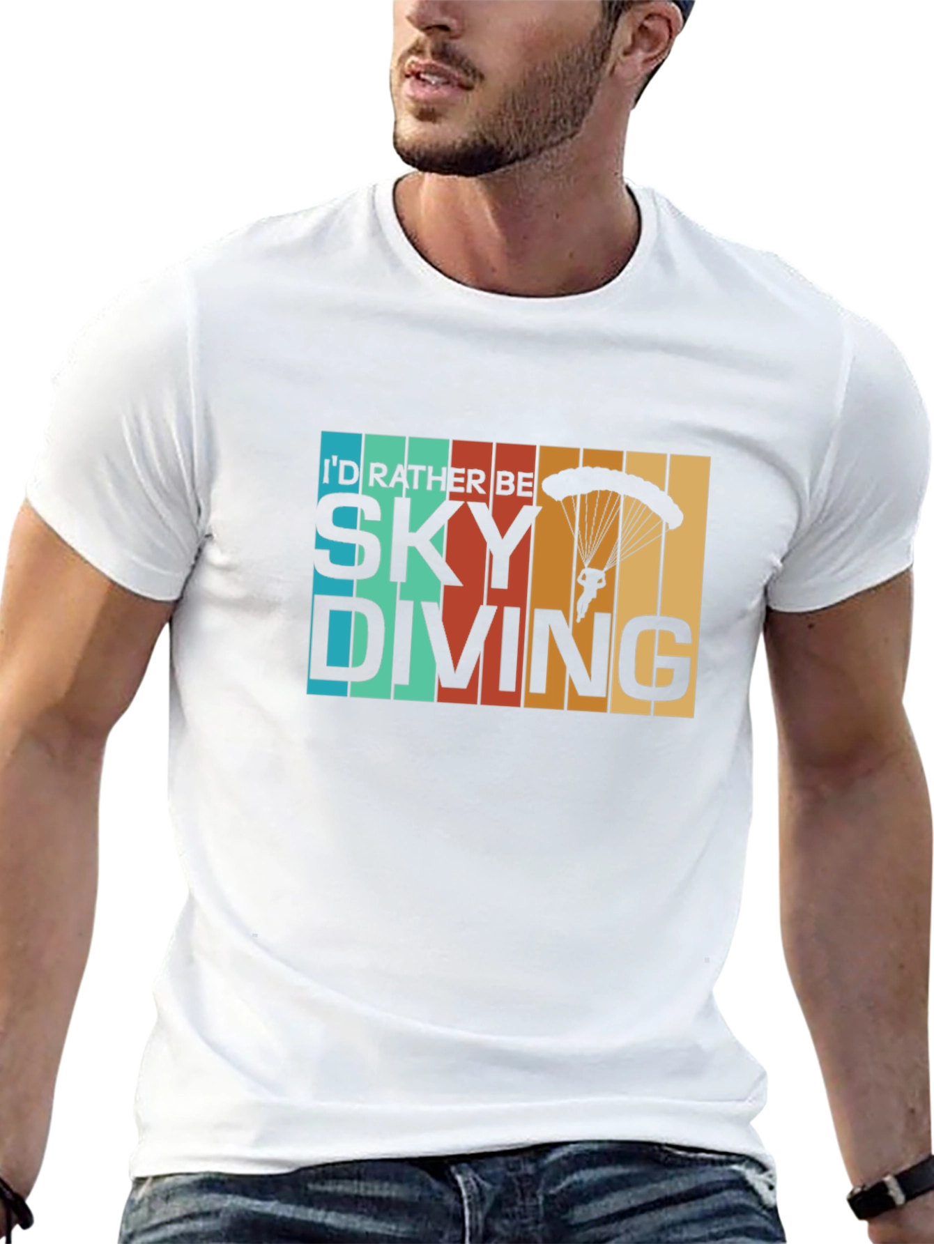 Skydiving Graphic Tee - Retro Style