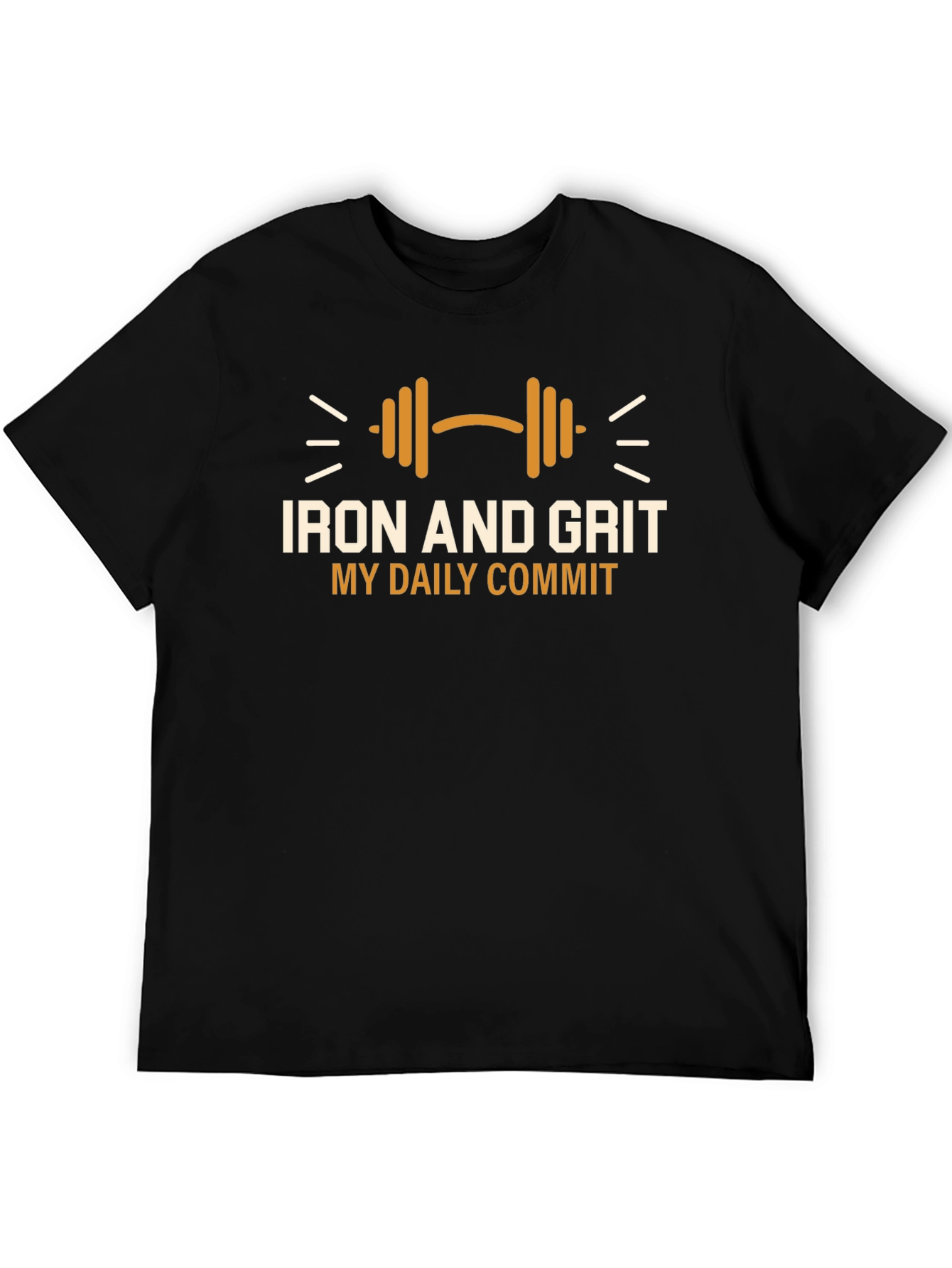 Iron and Grit Motivational Gym T-Shirt