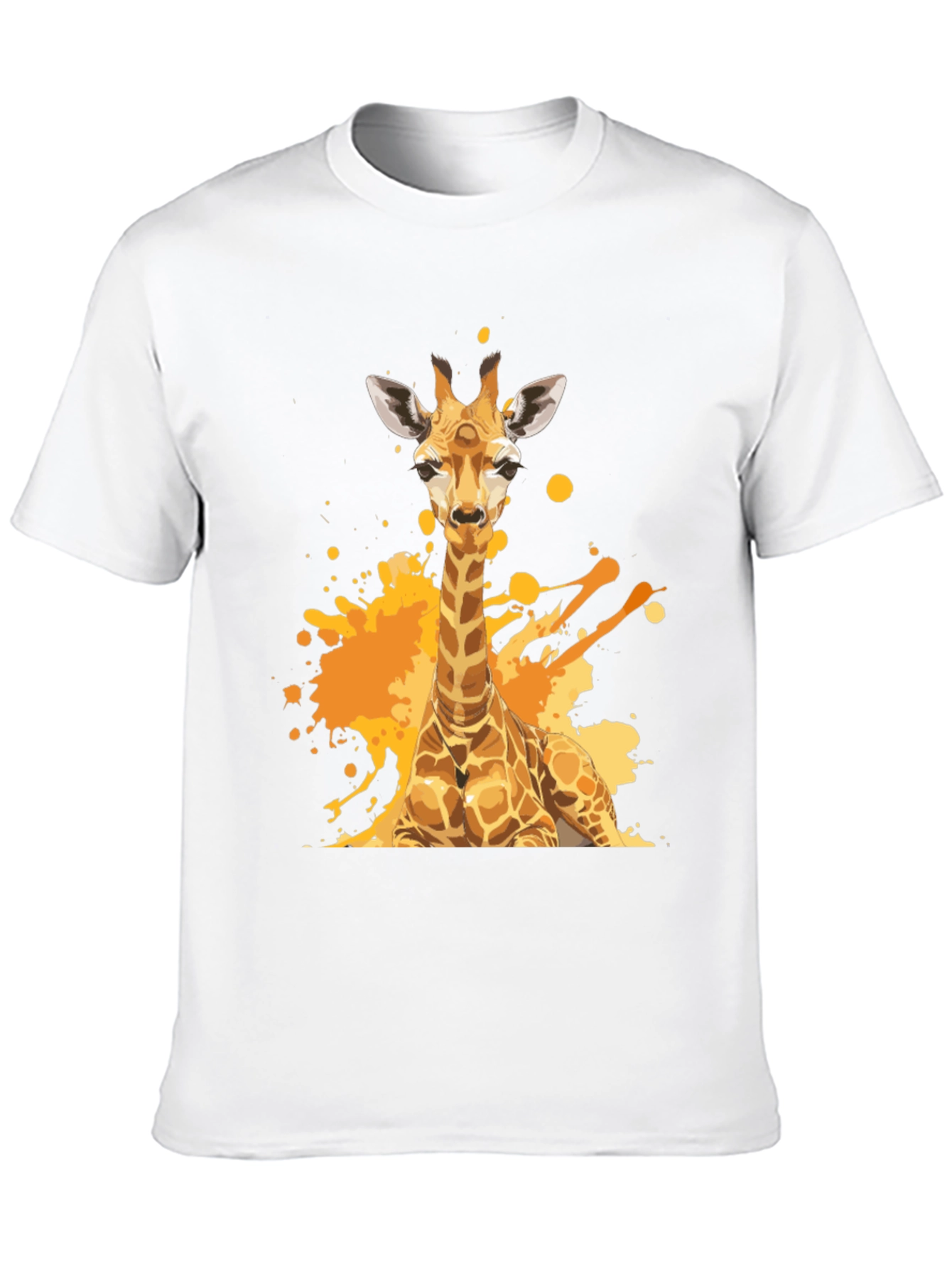 Giraffe Splash T-Shirt - Artistic Animal Tee