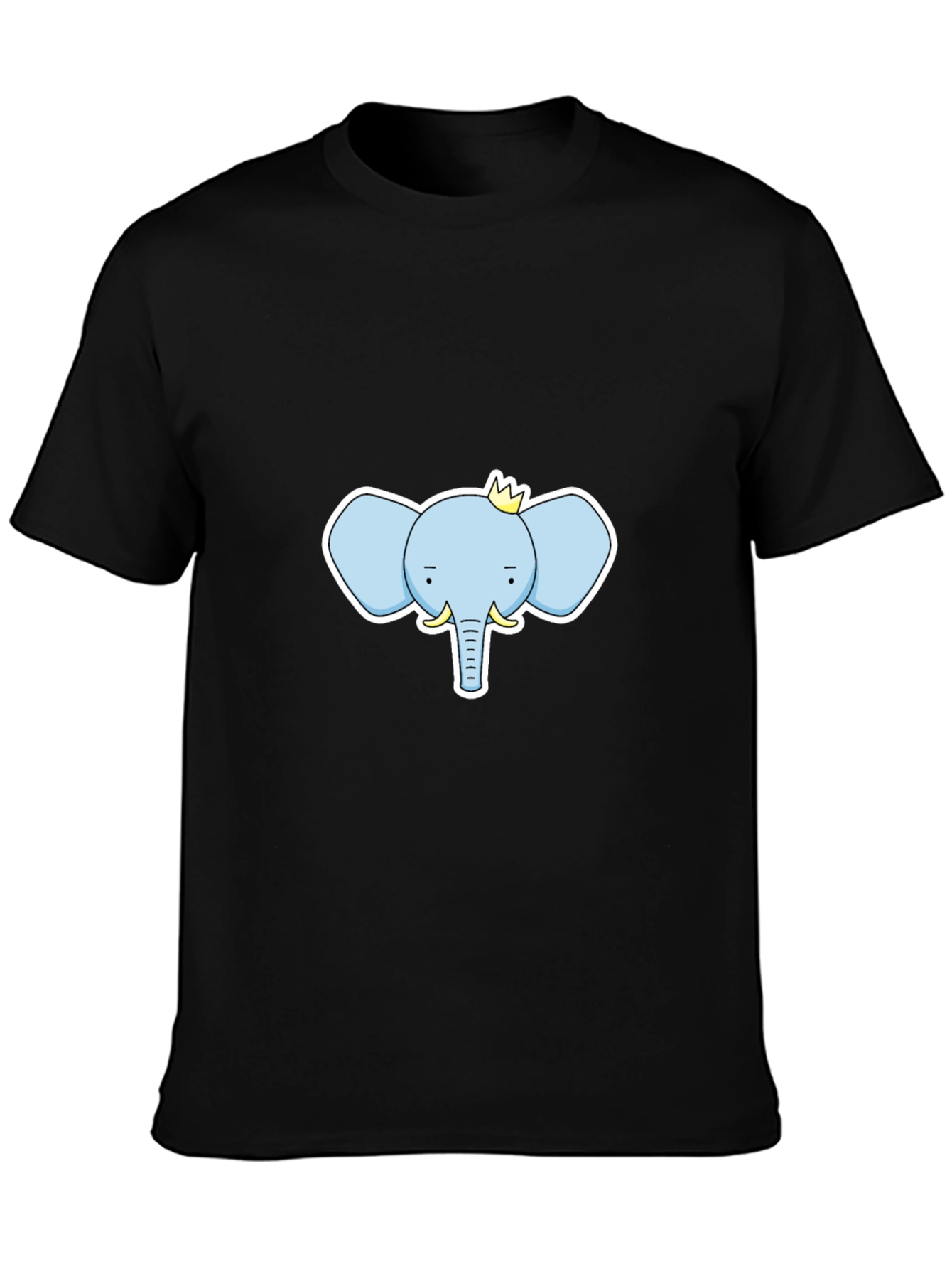 Elephant King Graphic Tee - Black Cotton T-Shirt