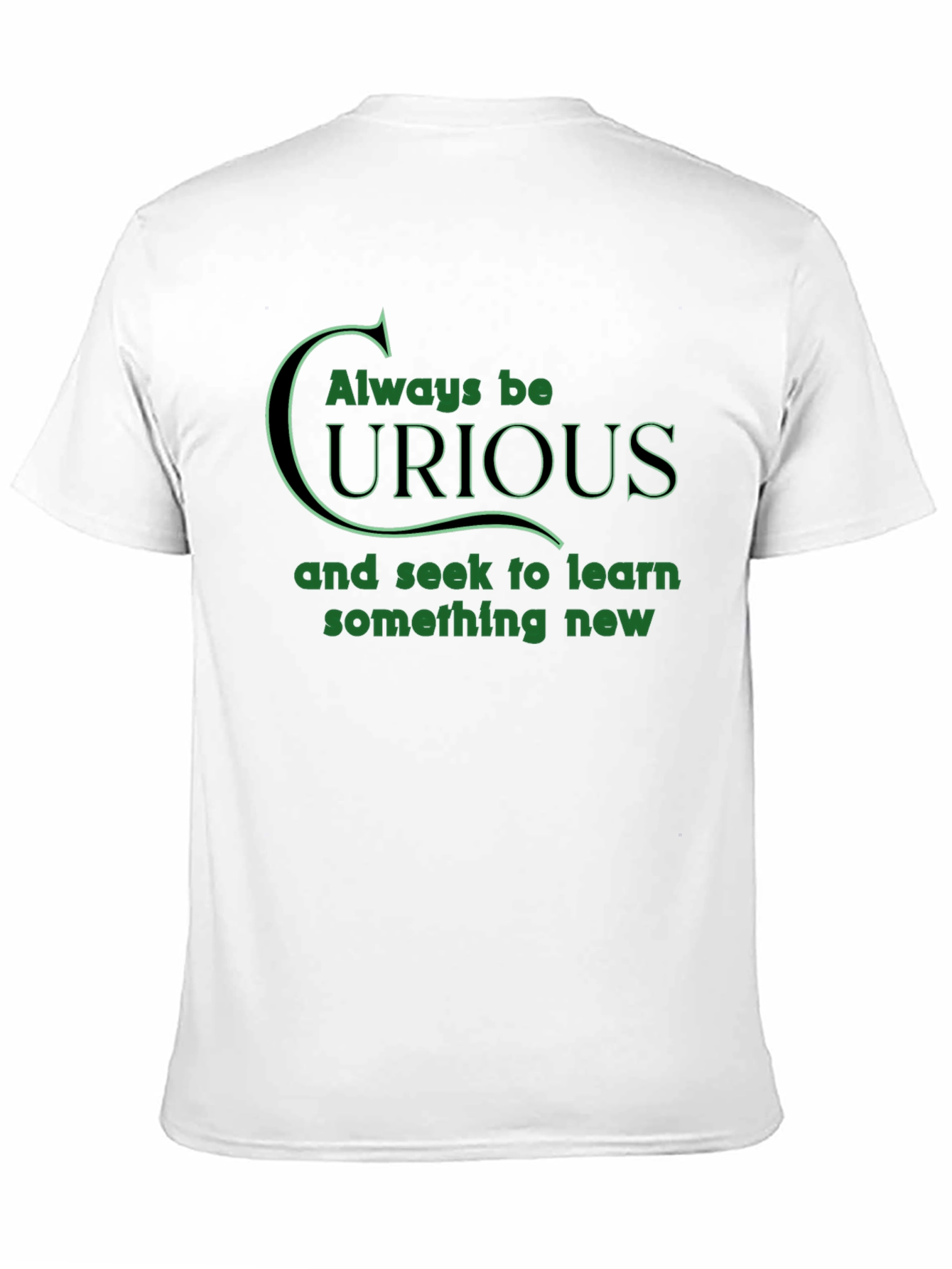 Always Be Curious Graphic T-Shirt - Black