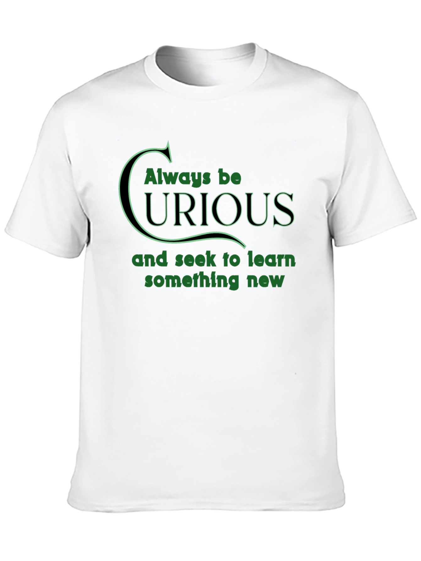 Always Be Curious Graphic T-Shirt - Black