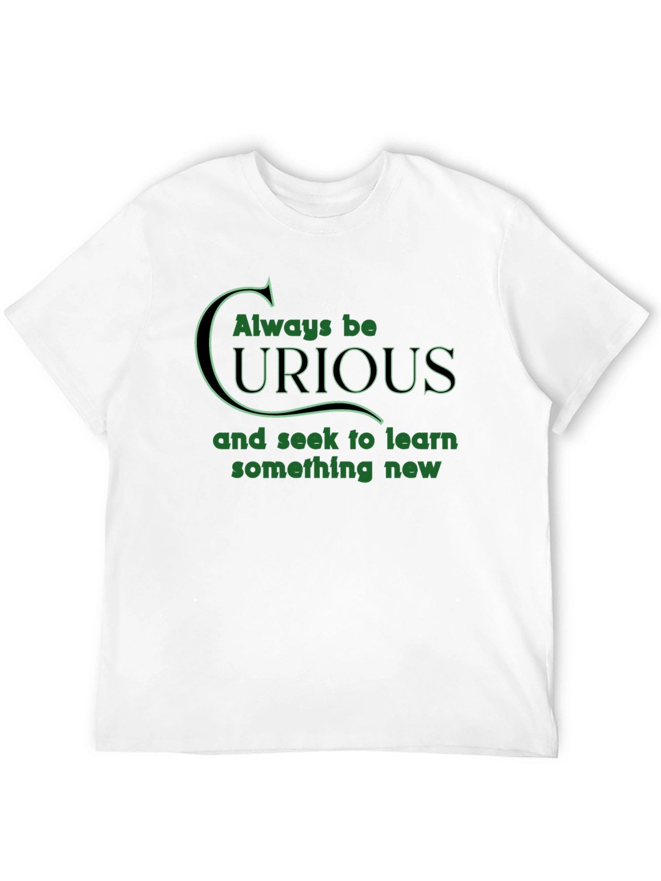 Always Be Curious Graphic T-Shirt - Black