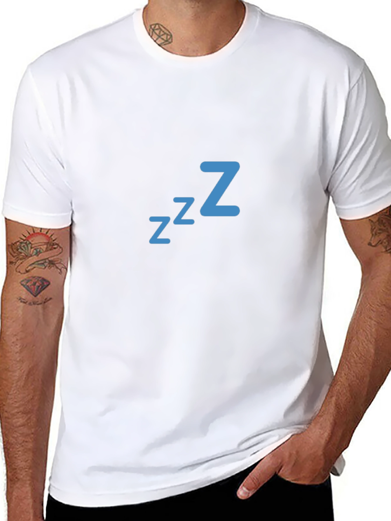Zzz Sleep Mode Graphic Tee - Soft Black Cotton