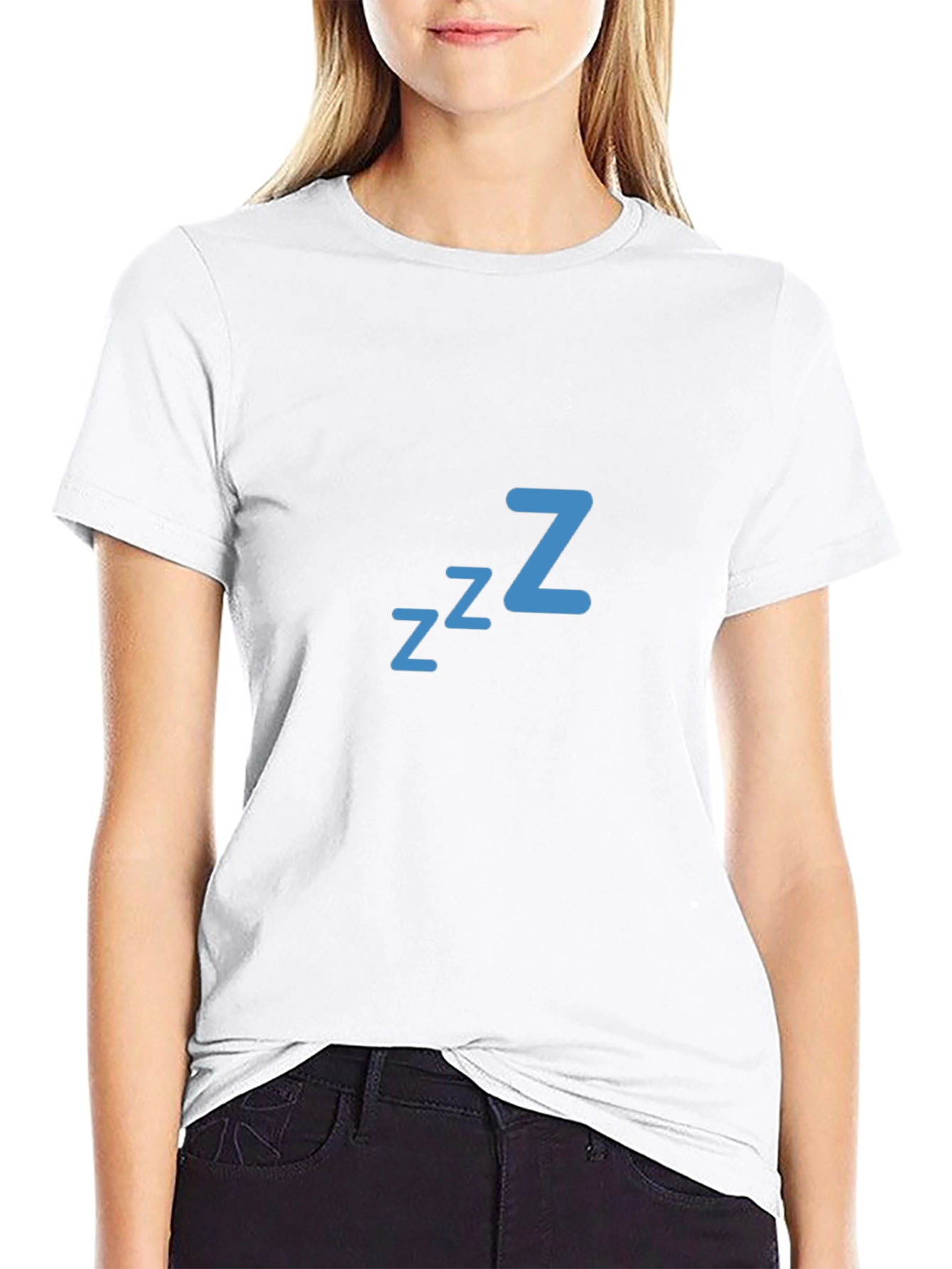 Zzz Sleep Mode Graphic Tee - Soft Black Cotton
